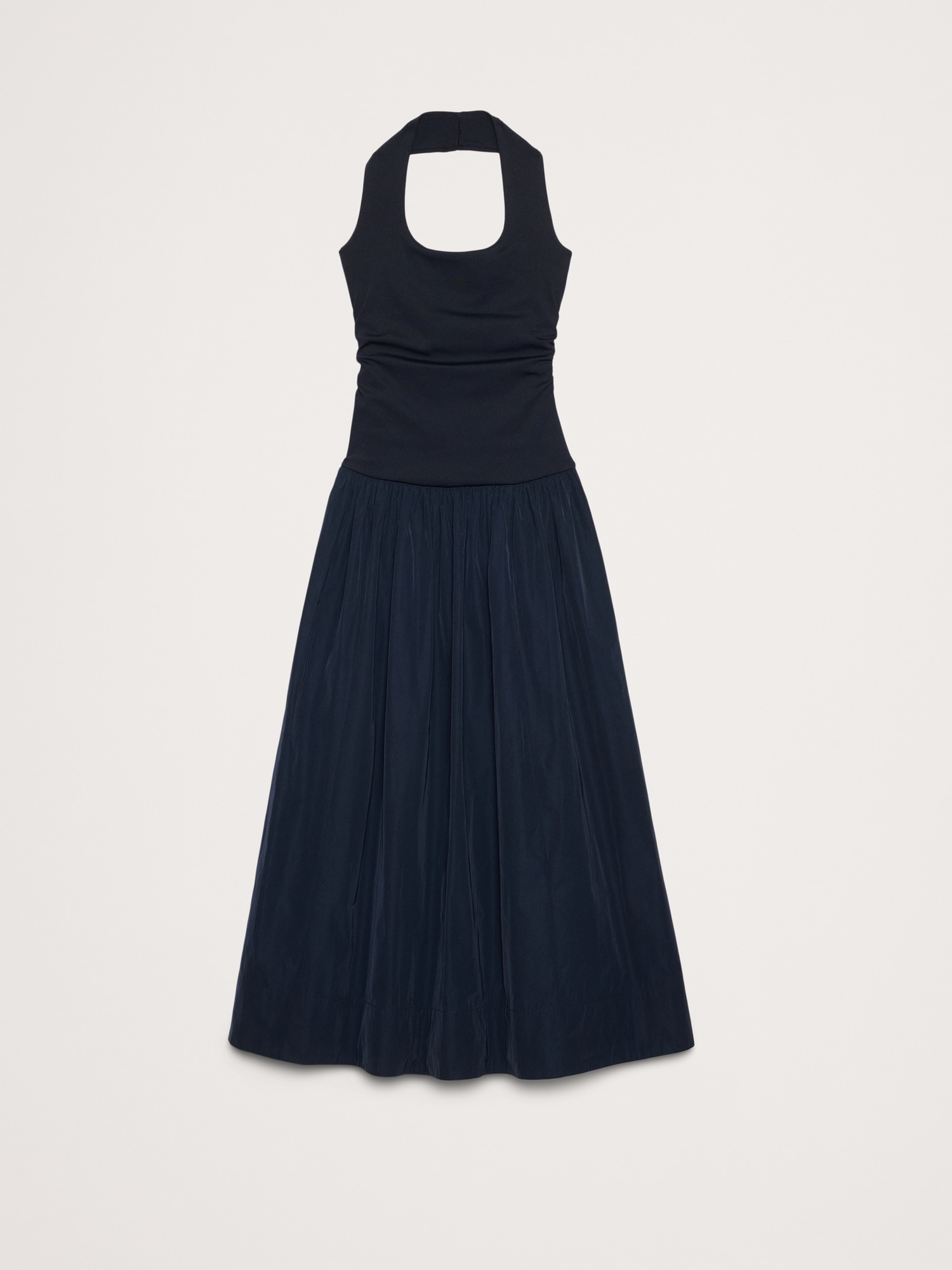 Image number 5 showing, Jersey & Taffeta Halter Maxi Dress