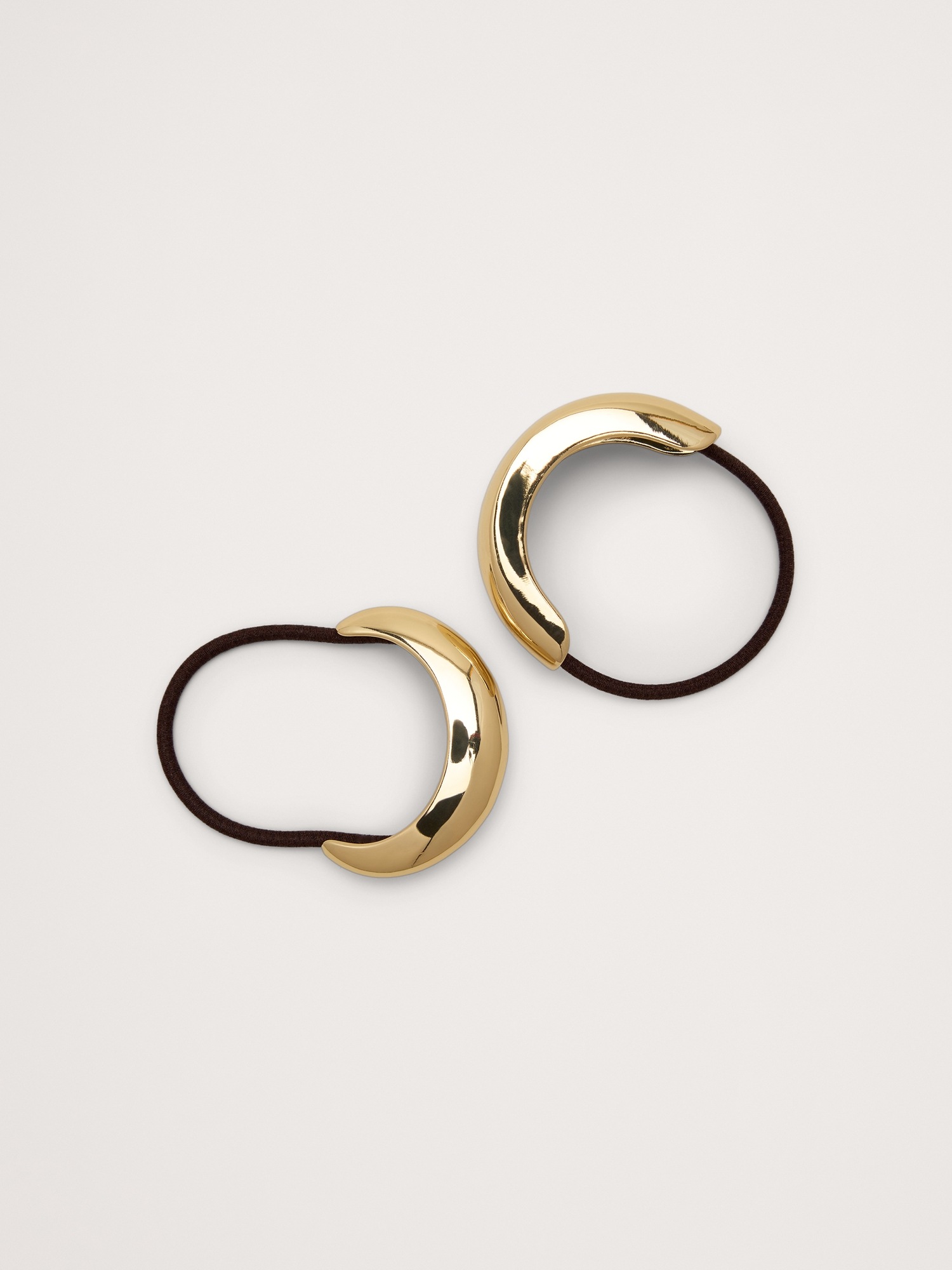 Женские аксессуары для волос Banana Republic Metal Accent Hair Tie 2-Pack, цвет: Золотой — фото 3