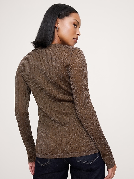 Metallic Cardigan Sweater
