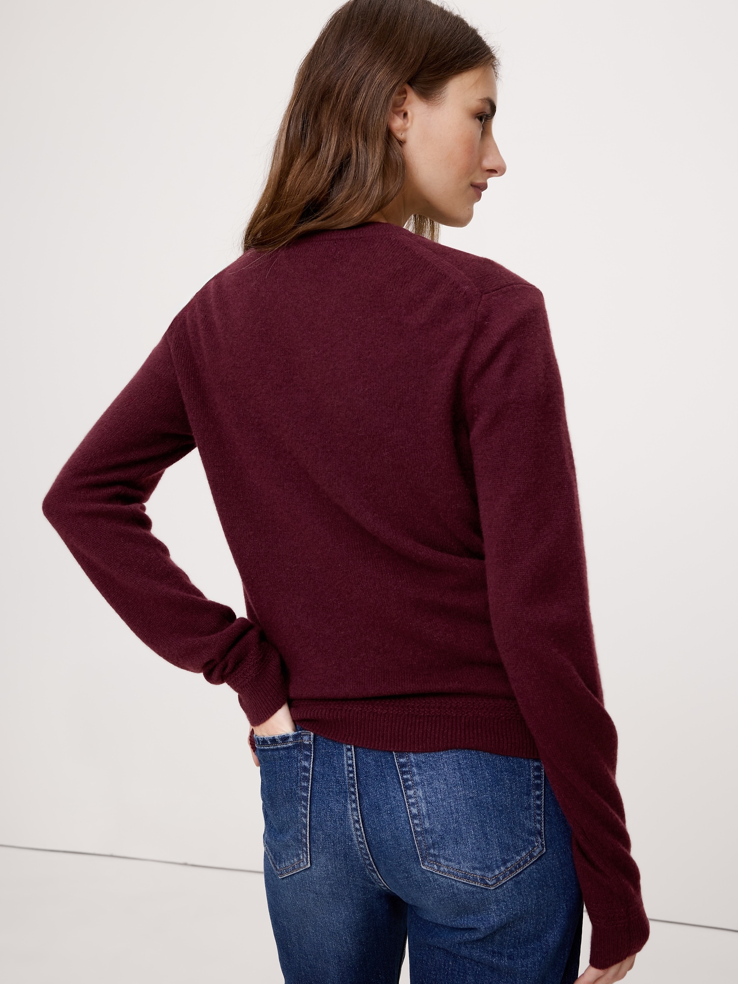 Image number 2 showing, Lightweight Cashmere V-Neck Sweater