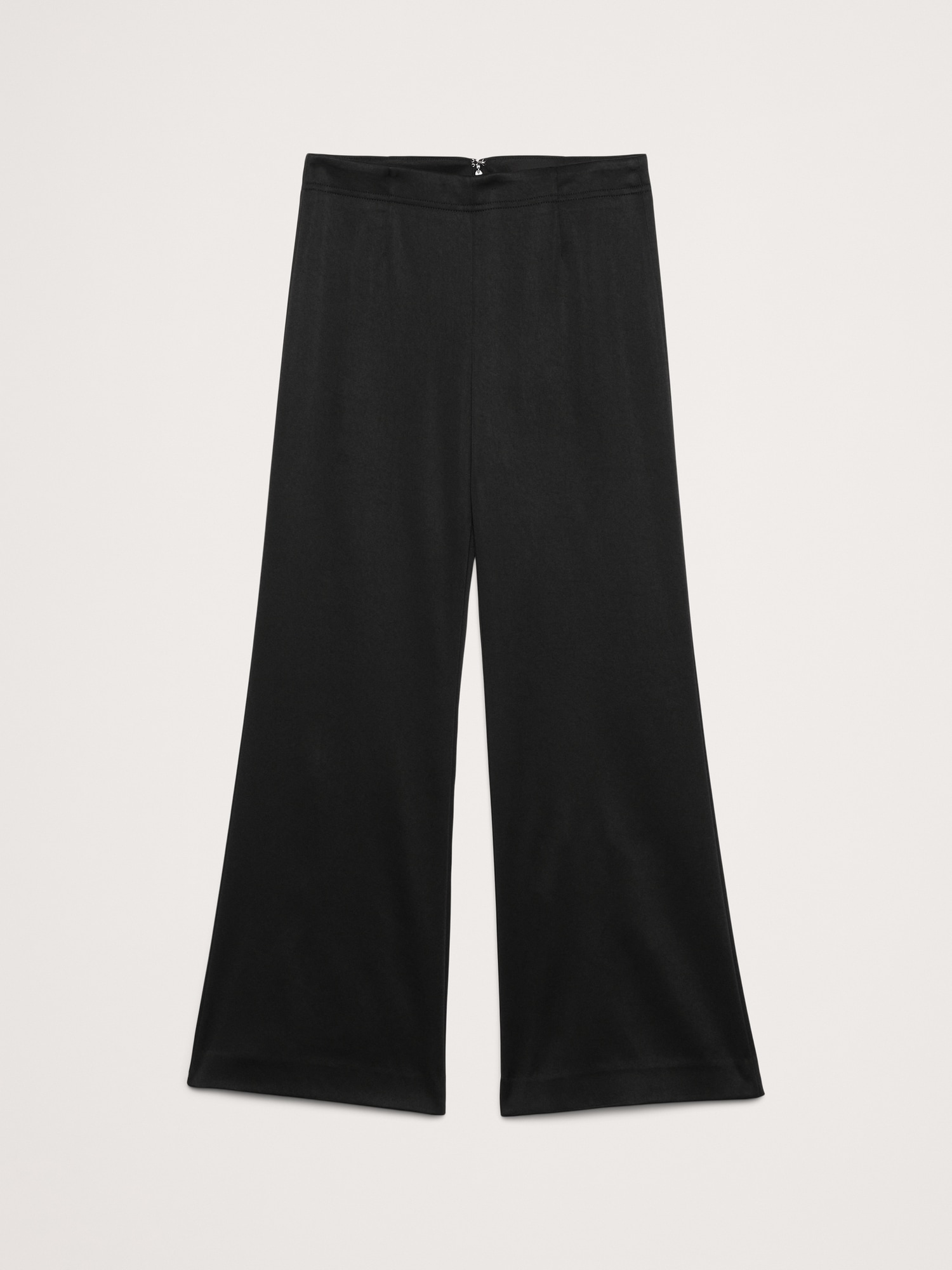 Image number 5 showing, Mid-Rise Kick-Flare Satin Ankle Pant