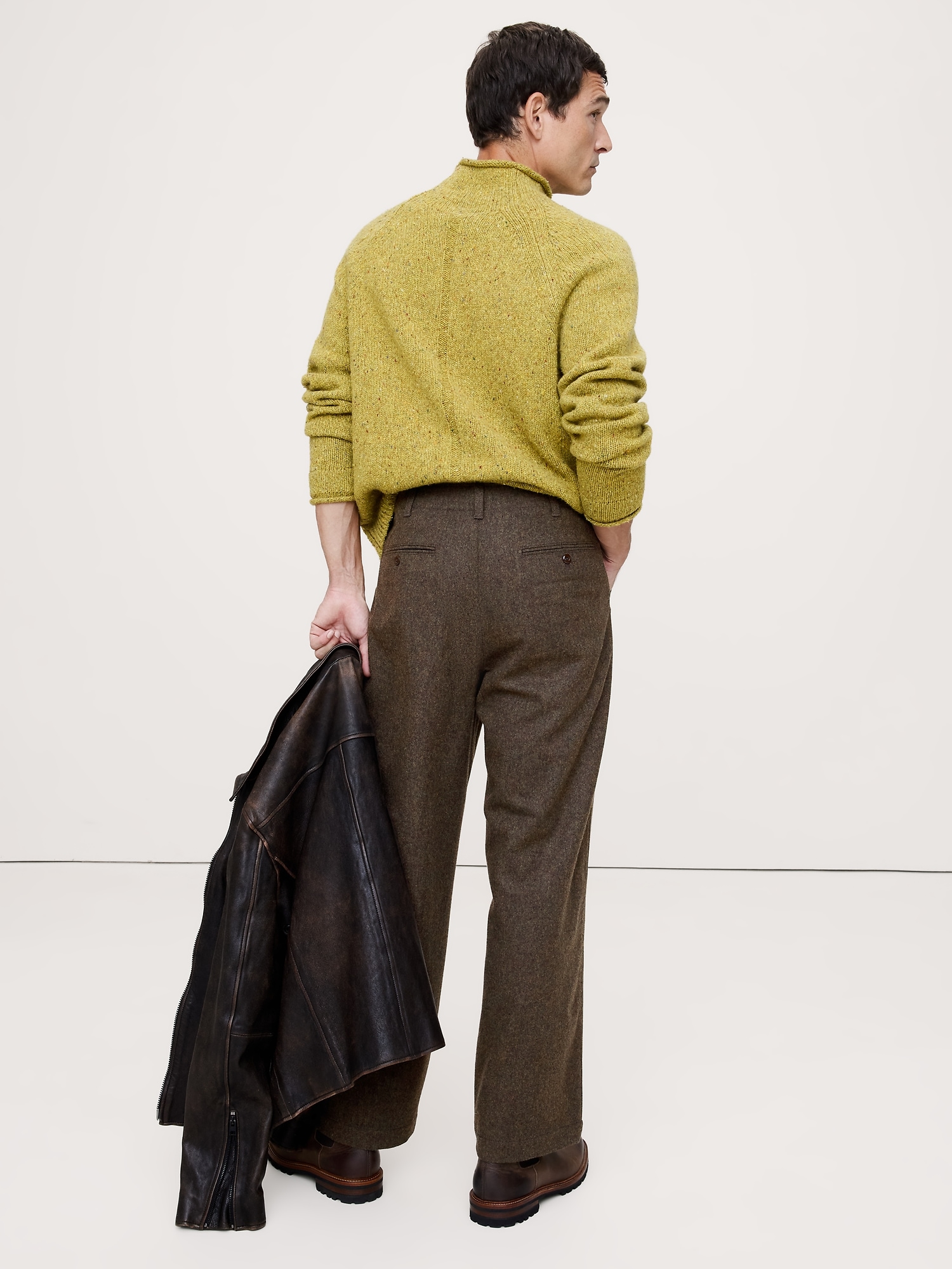 Image number 2 showing, Loose Pleated Wool-Blend Pant