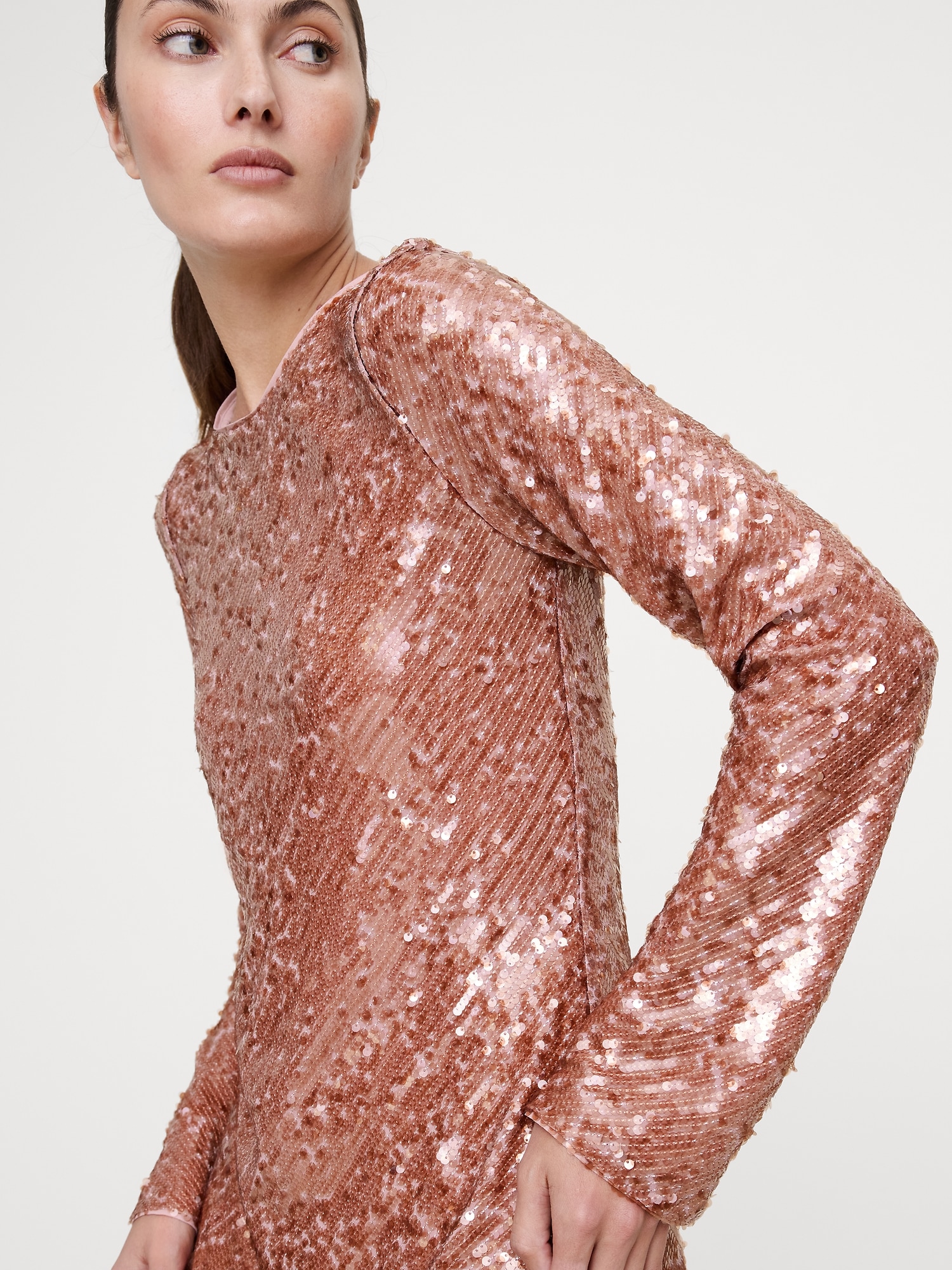 Image number 4 showing, Bias-Cut Sequin Maxi Dress