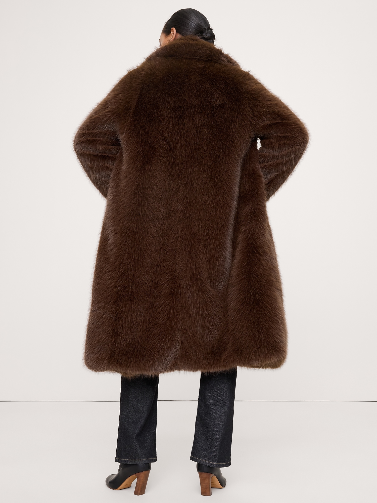 Image number 2 showing, Faux Fur Long Coat