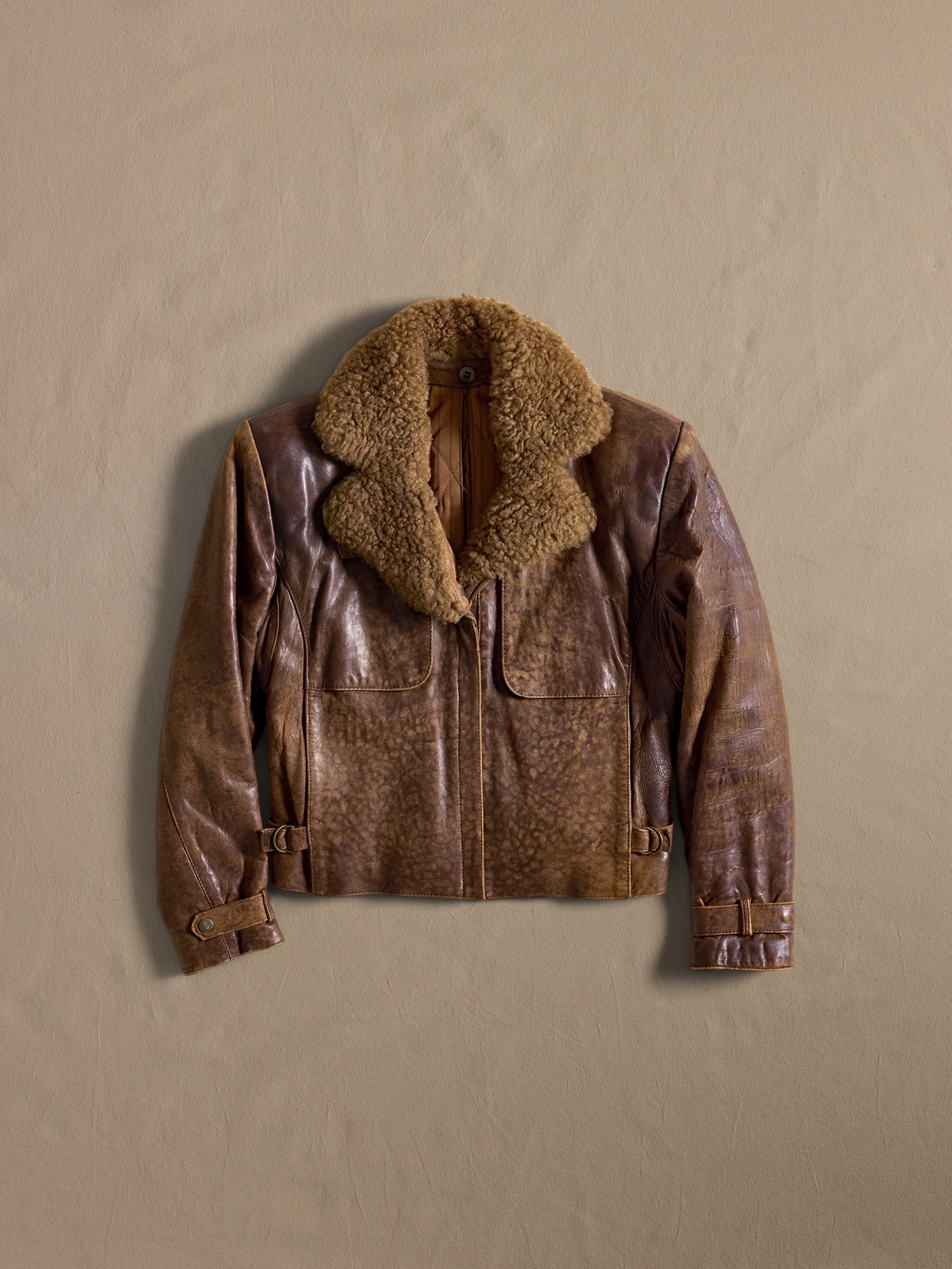 ジャケット・アウター archive BANANA REPUBLIC leather jacket VINTAGE BANANA REPUBLIC Black LEATHER JACKET SIZE M Full