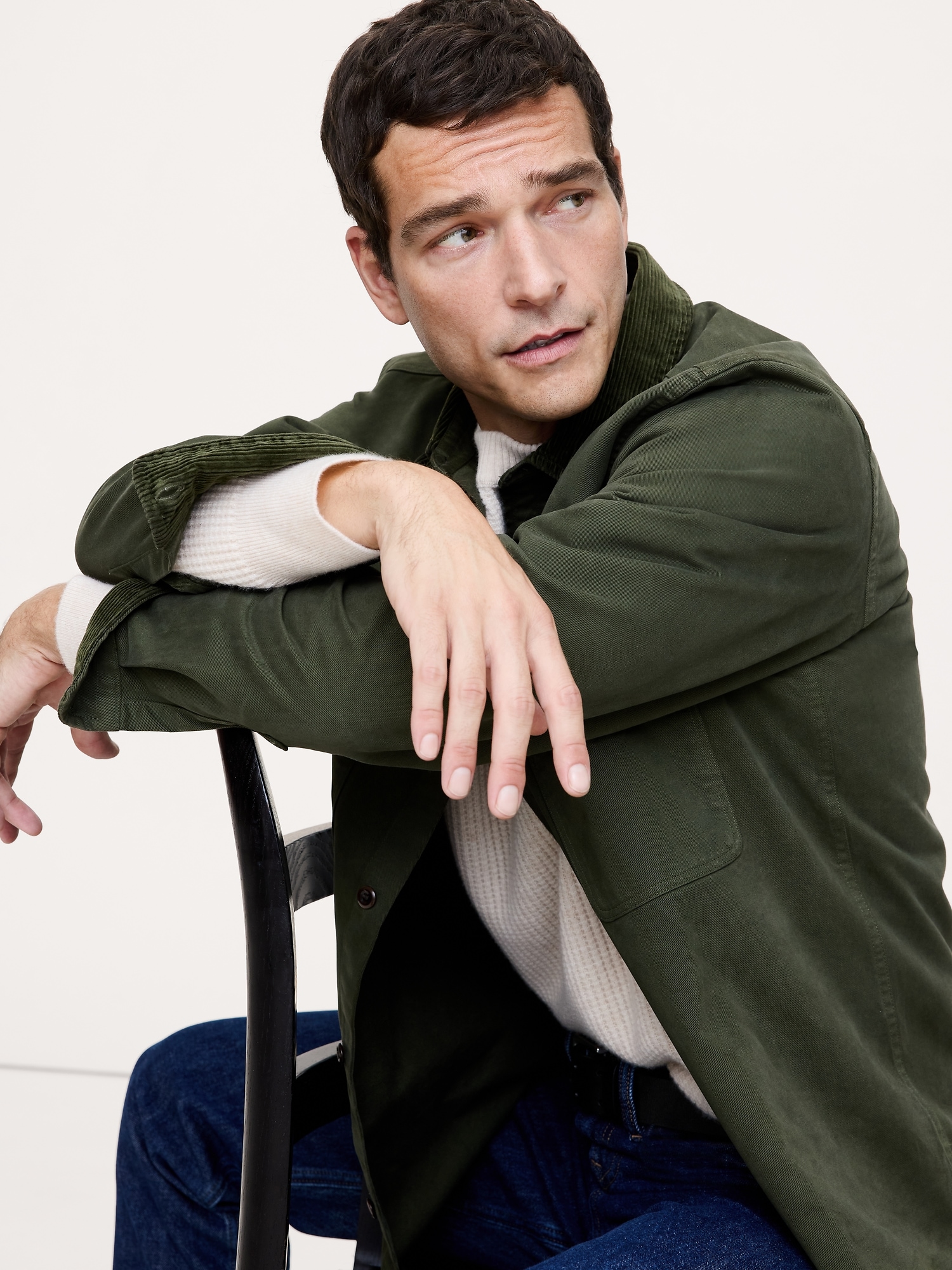 Image number 6 showing, Standard-Fit Cotton Twill Shirt Jacket