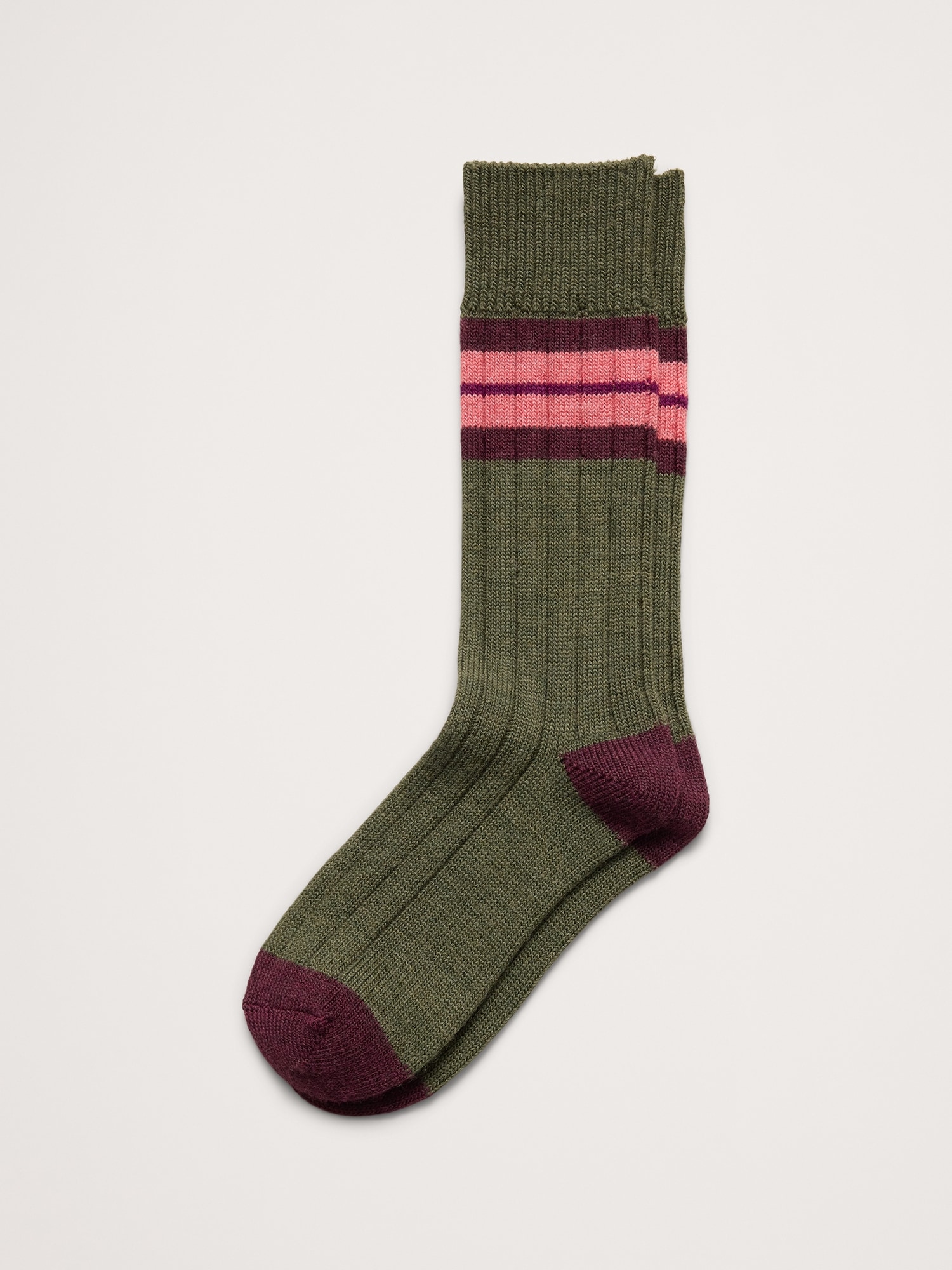 Breathe Merino Sock - Olive Green