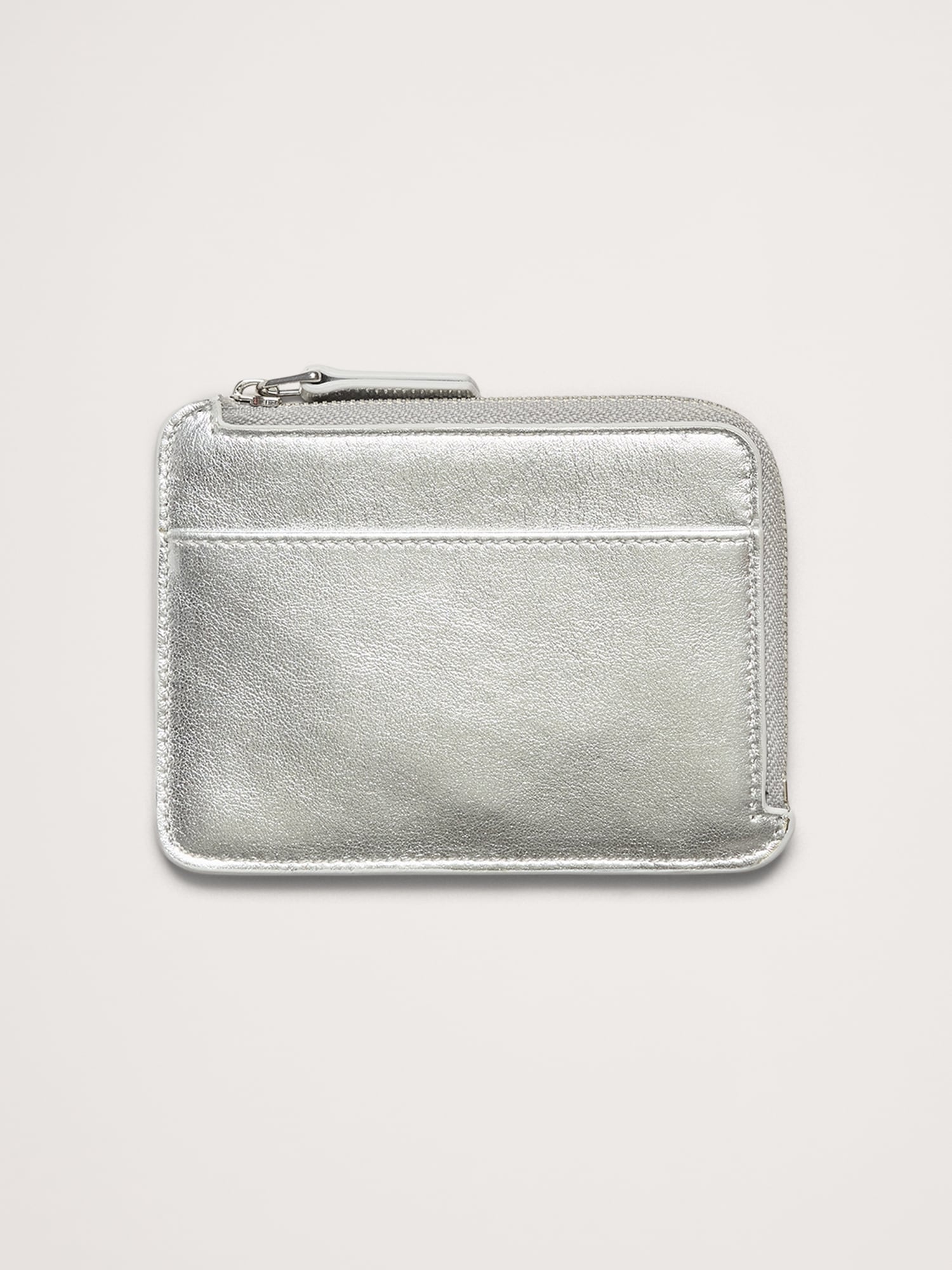 Metallic Leather Mini Wallet