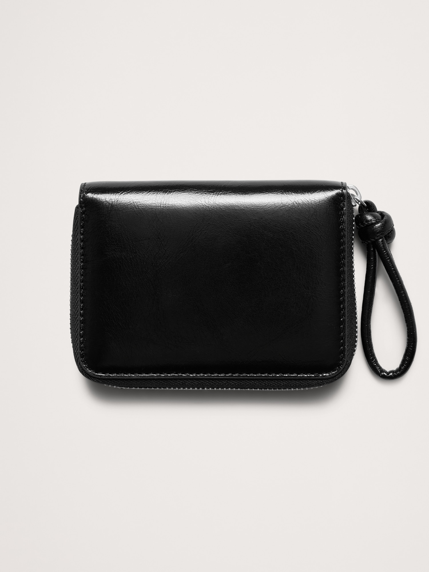 Italian Leather Zip Mini Wallet