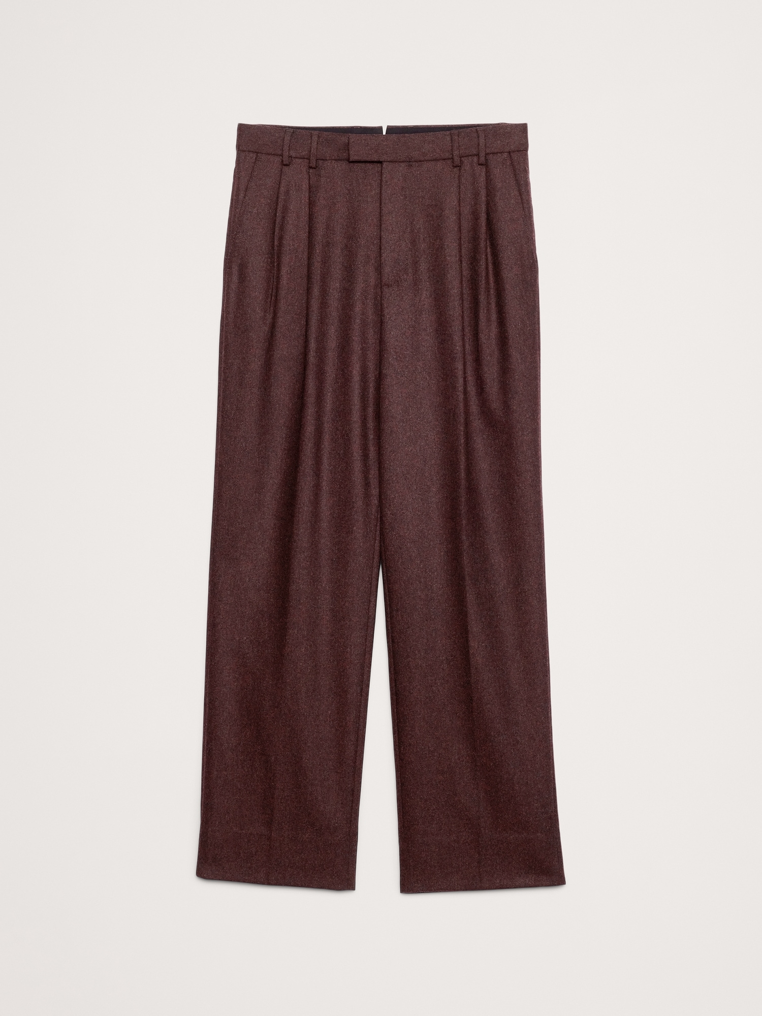 Image number 4 showing, Straight Flannel Pleated Dress Pant
