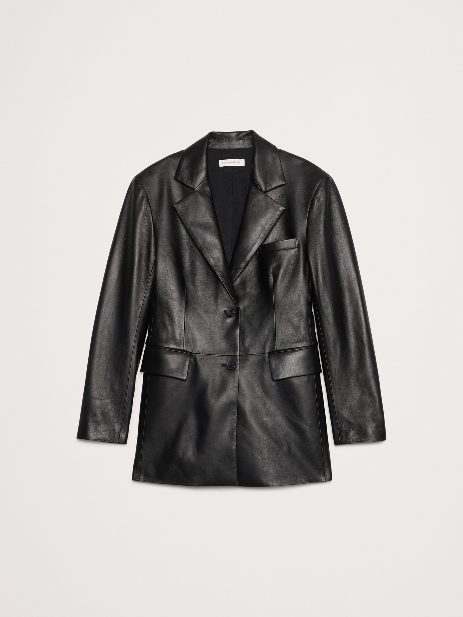 Image number 4 showing, Fitted Leather Blazer
