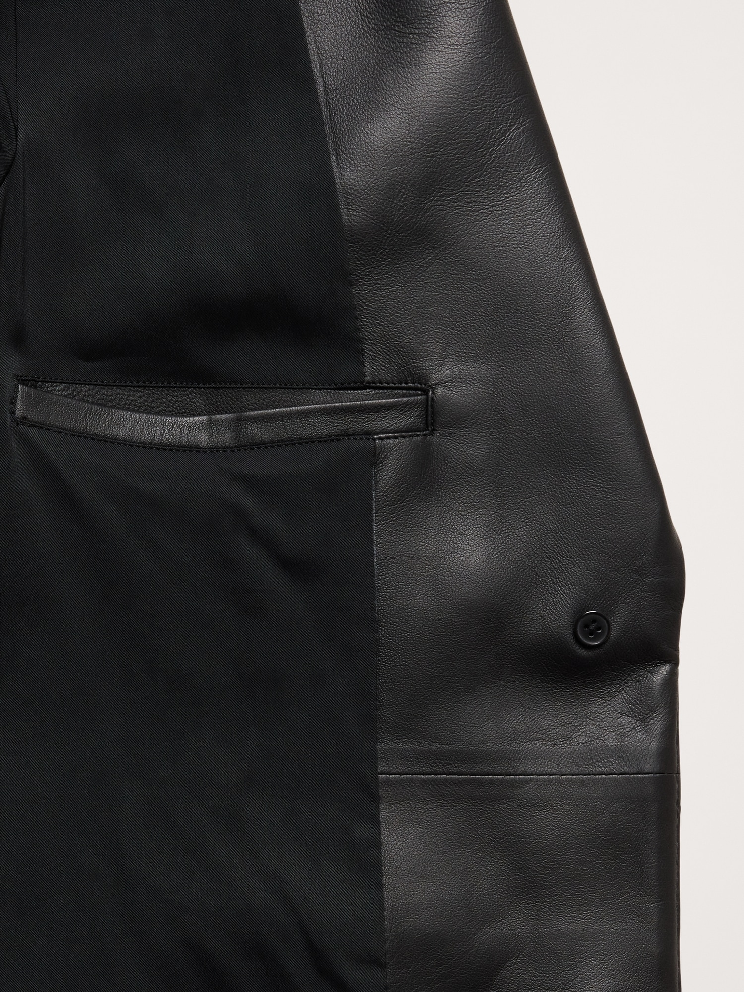 Image number 5 showing, Fitted Leather Blazer
