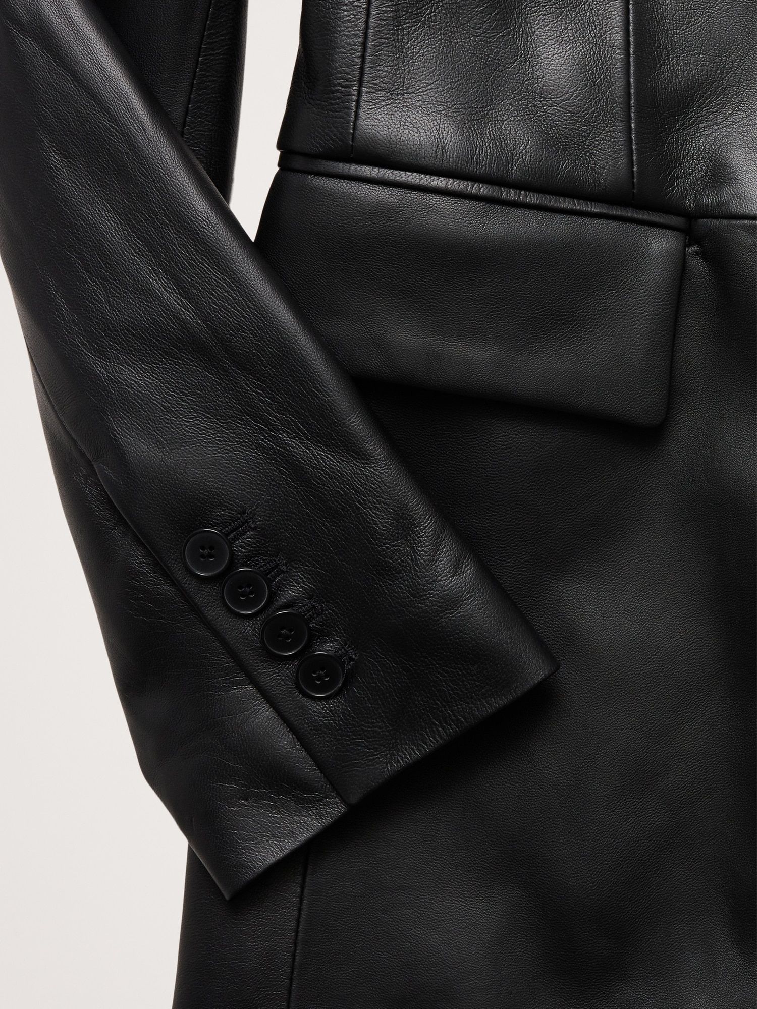 Image number 6 showing, Fitted Leather Blazer