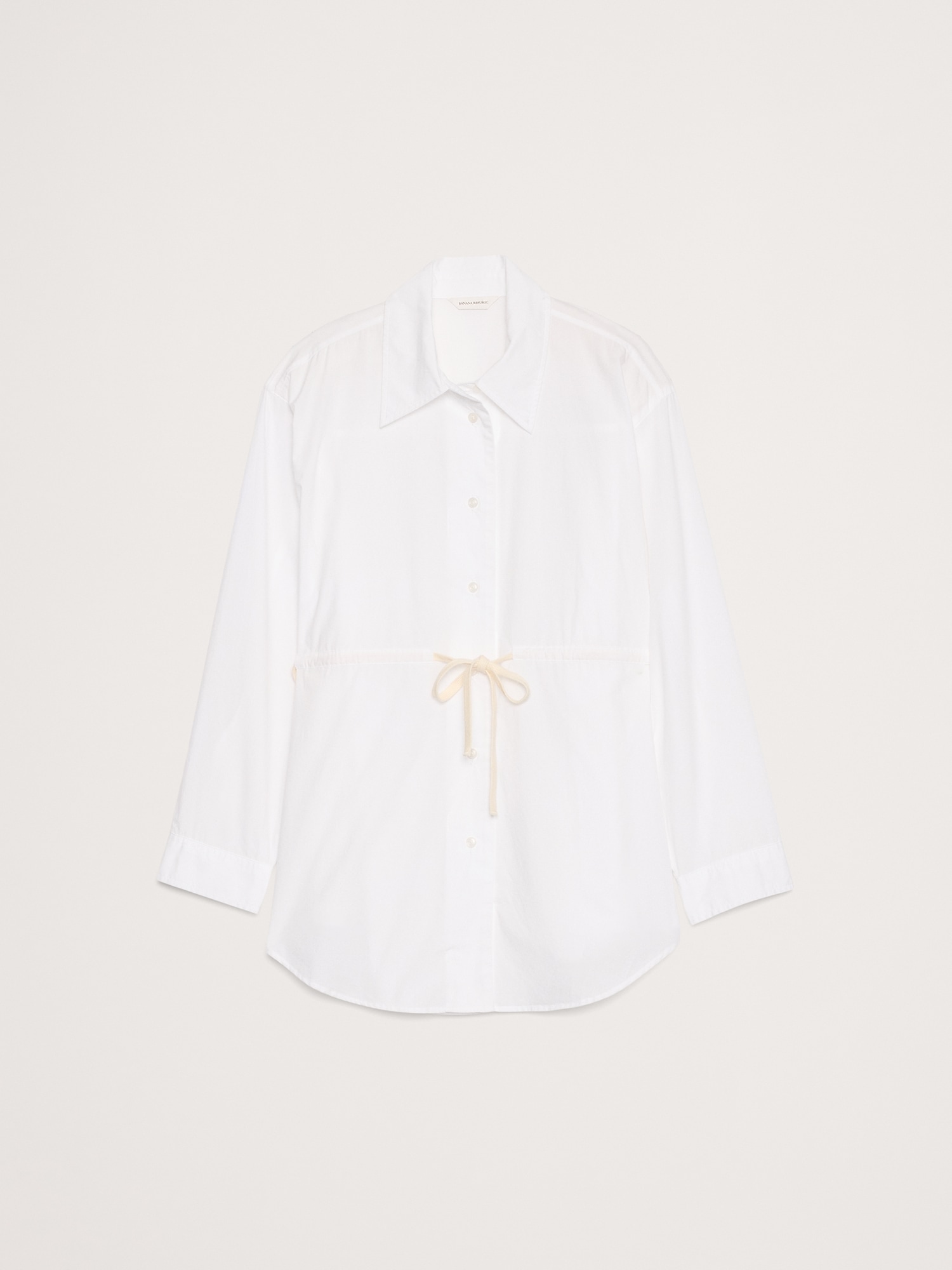 Image number 8 showing, Cotton Poplin Drawstring-Waist Tunic