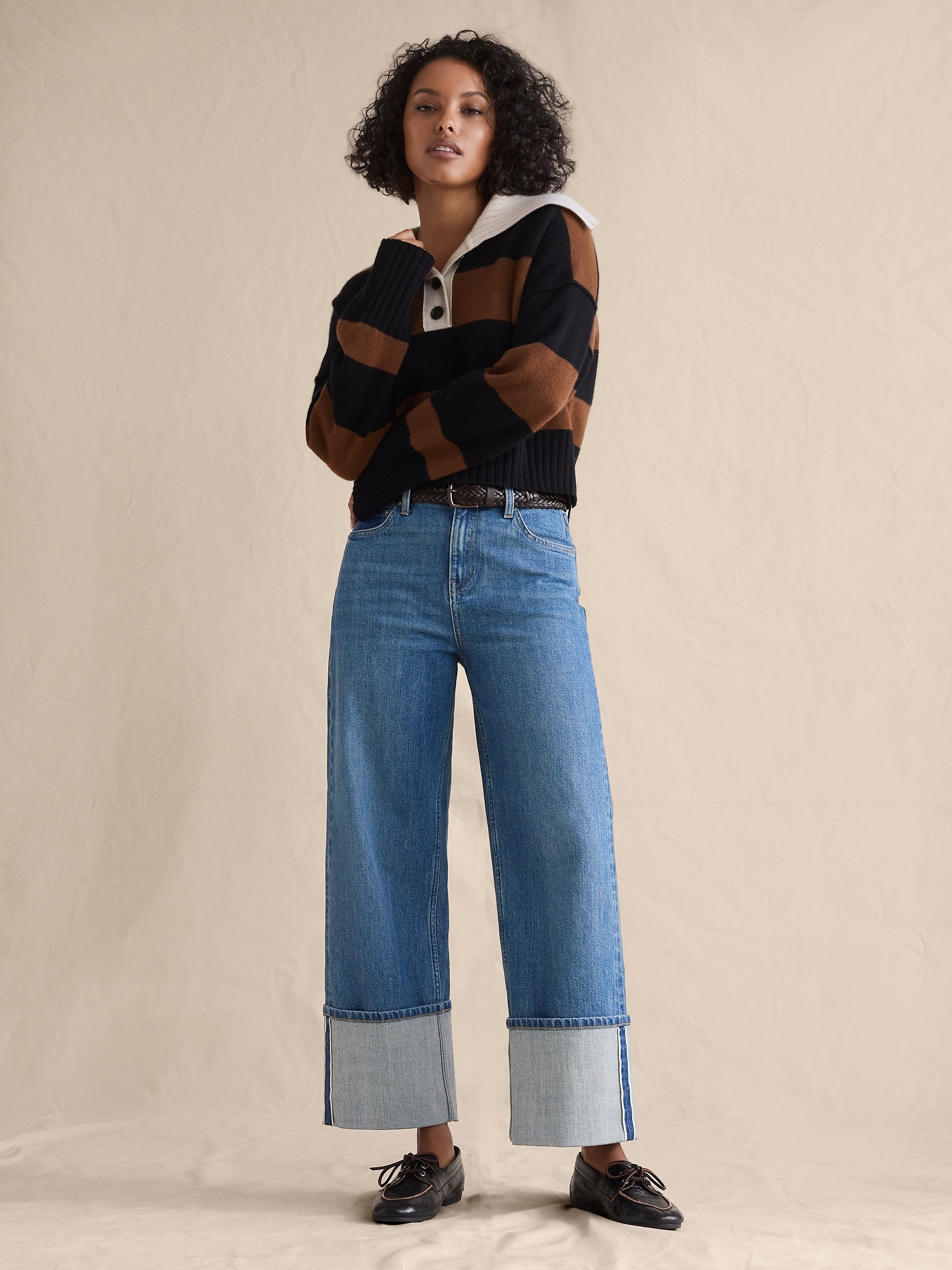 Image number 1 showing, High-Rise Stovepipe Straight Leg Jean