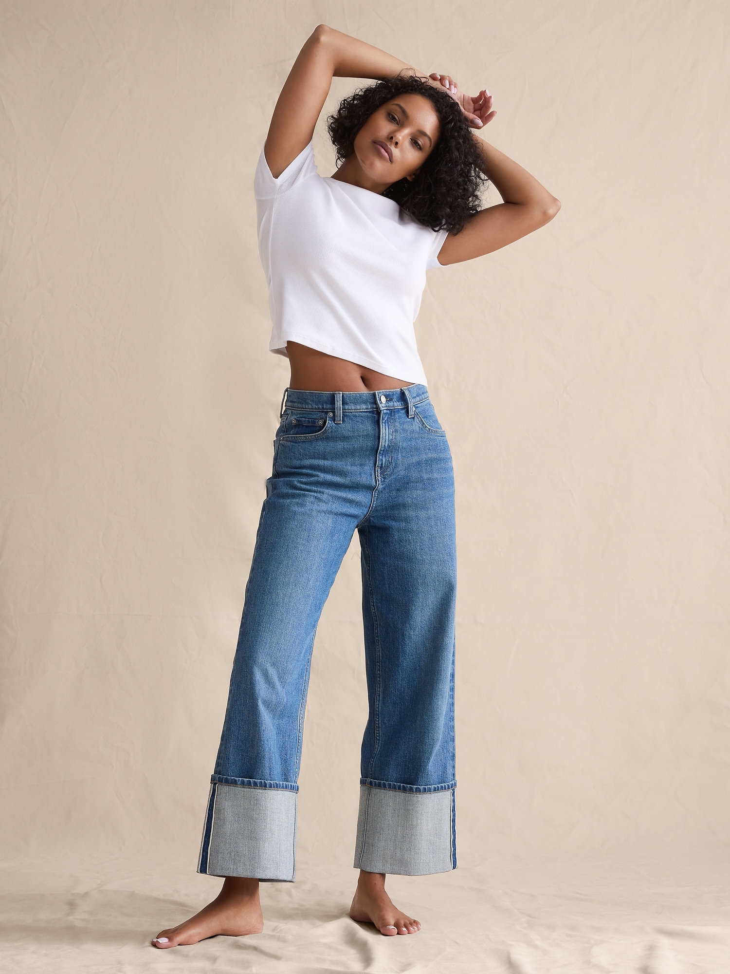 Image number 4 showing, High-Rise Stovepipe Straight Leg Jean
