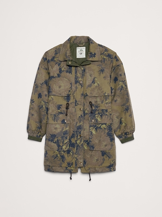 ジャケット・アウター botanical pattern nylon long coat ジャケット・アウター botanical pattern nylon long coat Amazon.com