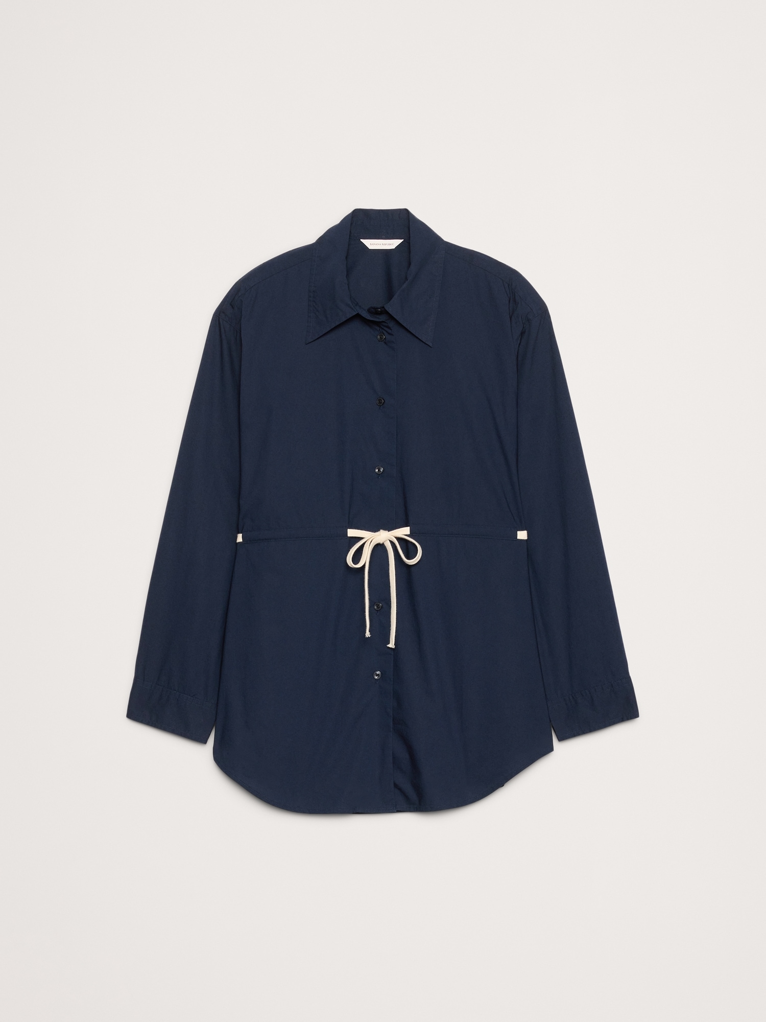 Image number 5 showing, Cotton Poplin Drawstring-Waist Tunic