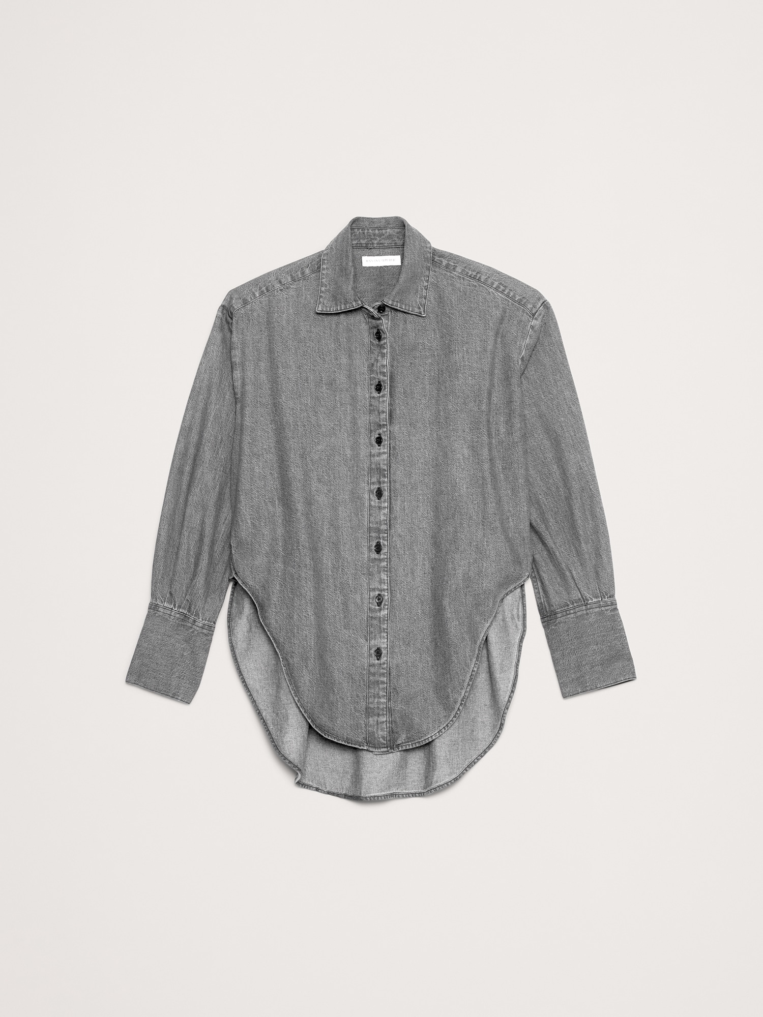 Image number 4 showing, Denim Curve-Hem Shirt