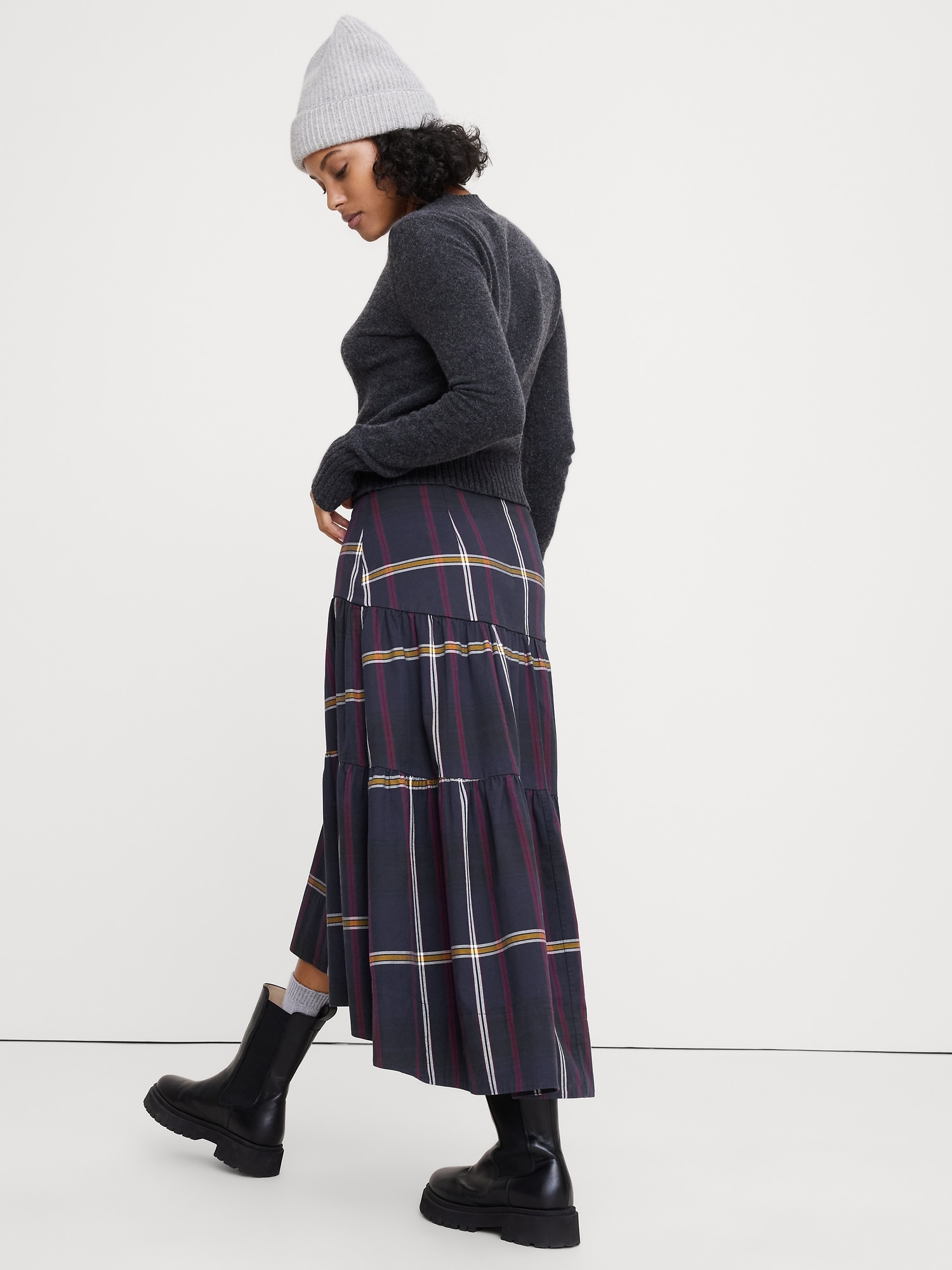 Image number 2 showing, Tiered Midi Skirt