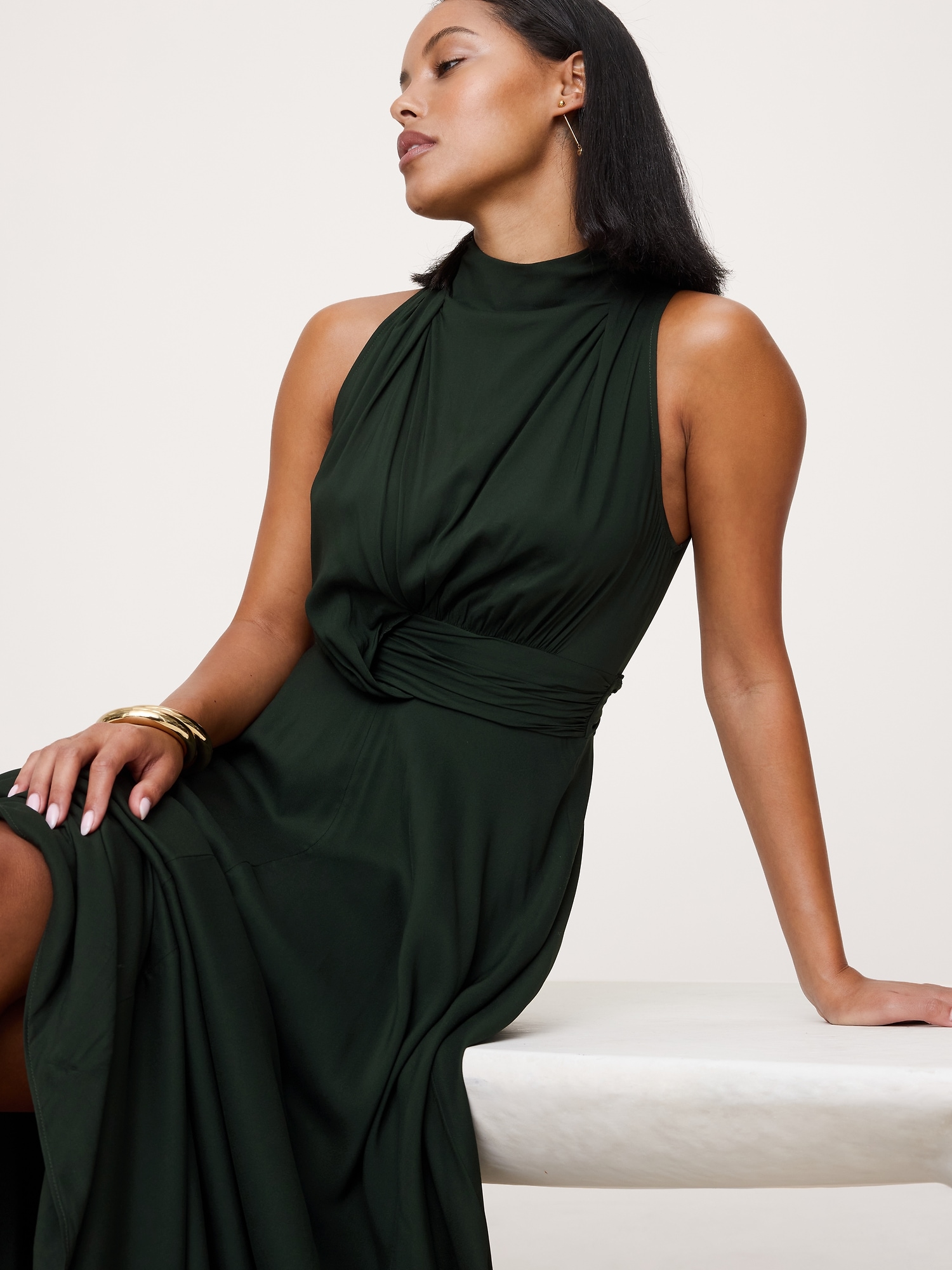 Image number 6 showing, Stretch-Crepe Maxi Dress