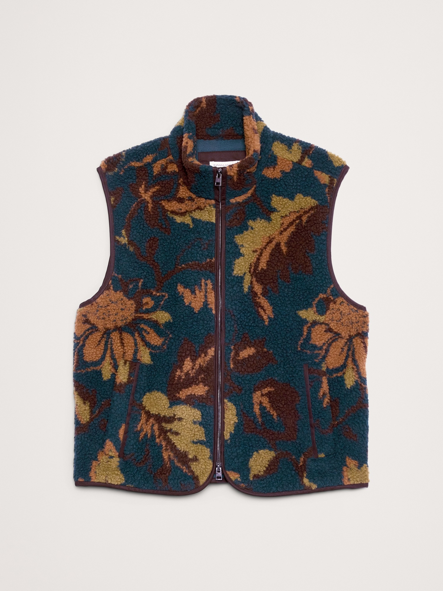 Мужской жилет Banana Republic Print Sherpa Vest, цвет: С принтом — фото 4