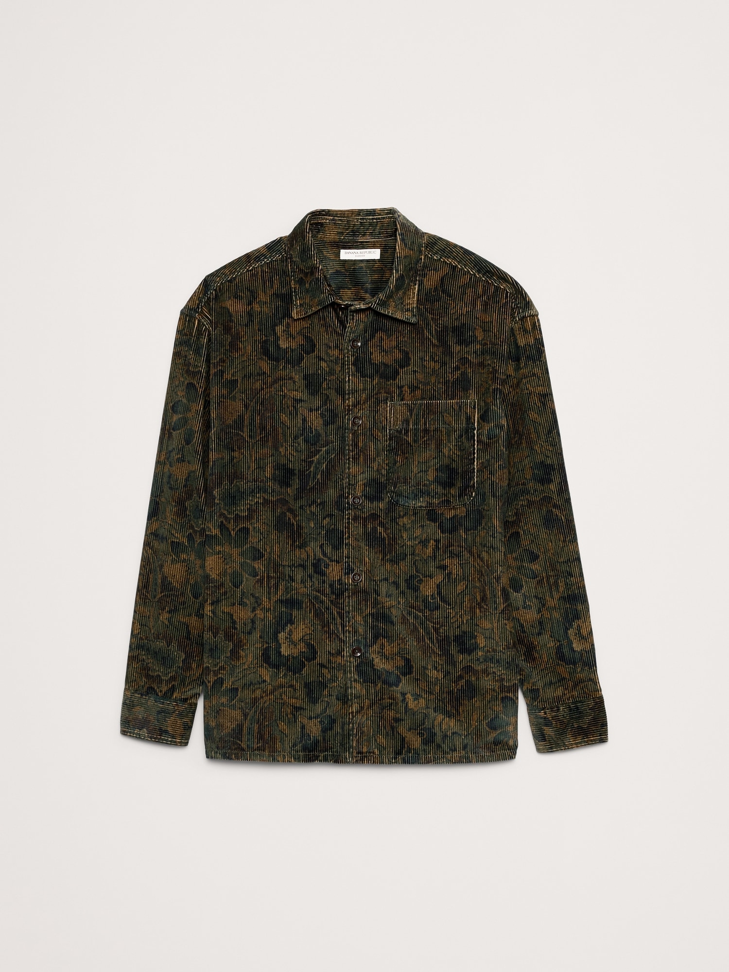 Image number 4 showing, Relaxed-Fit Floral Corduroy Overshirt