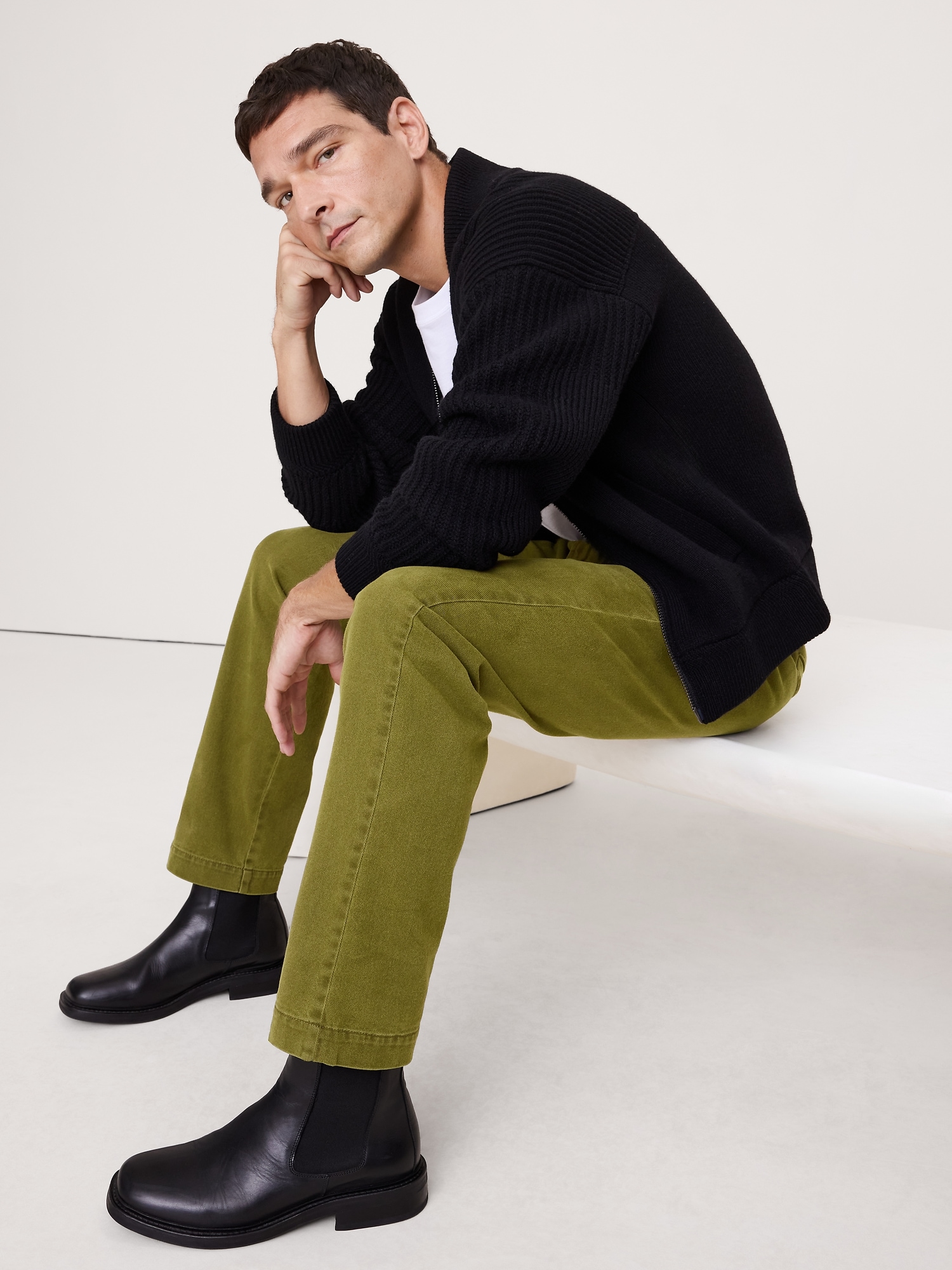 Image number 3 showing, Straight Brushed Italian Chino