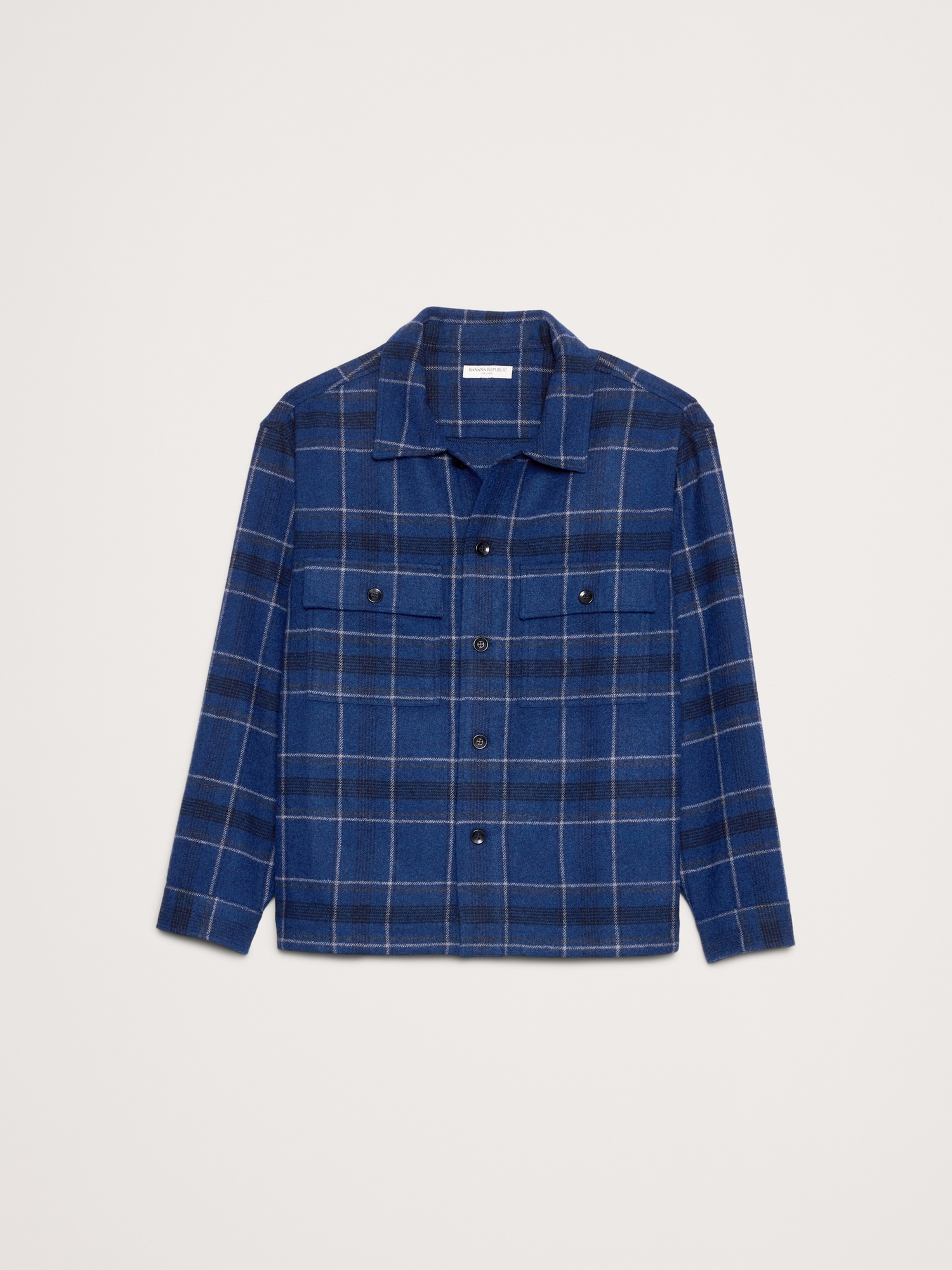 Image number 4 showing, Relaxed-Fit Plaid Heavy Overshirt with Wool