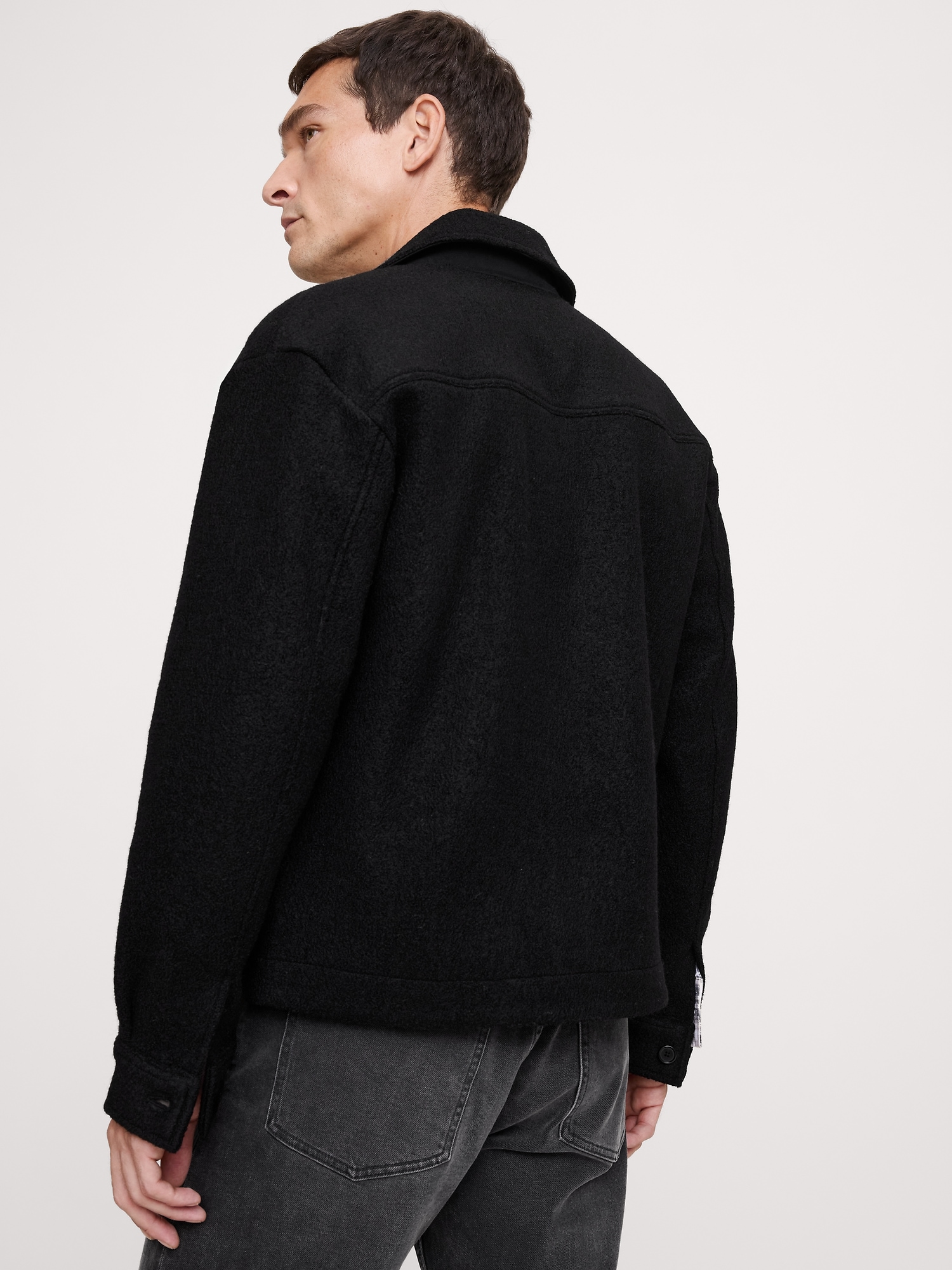 Image number 2 showing, Boiled Wool-Blend Shirt Jacket