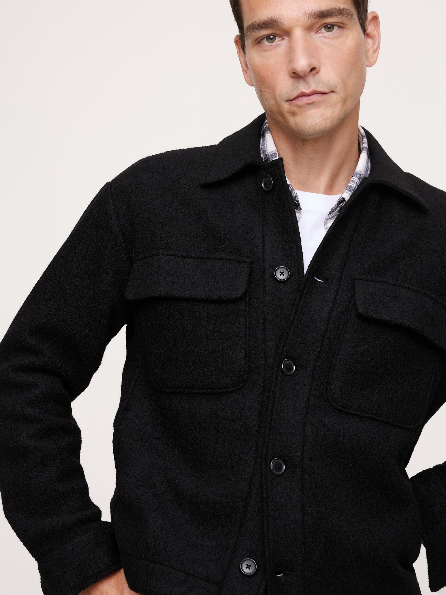 Image number 3 showing, Boiled Wool-Blend Shirt Jacket