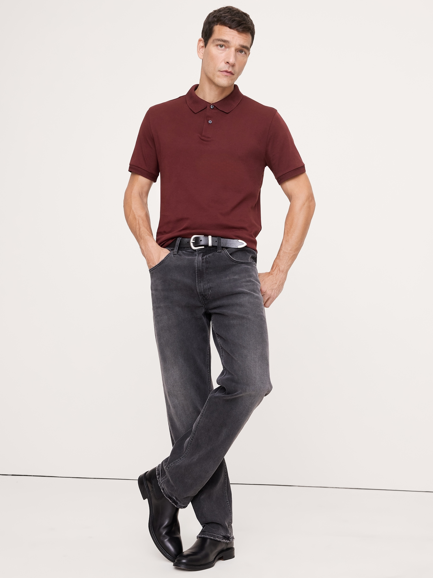 Luxury-Touch Polo - Redwood Canopy Burgundy