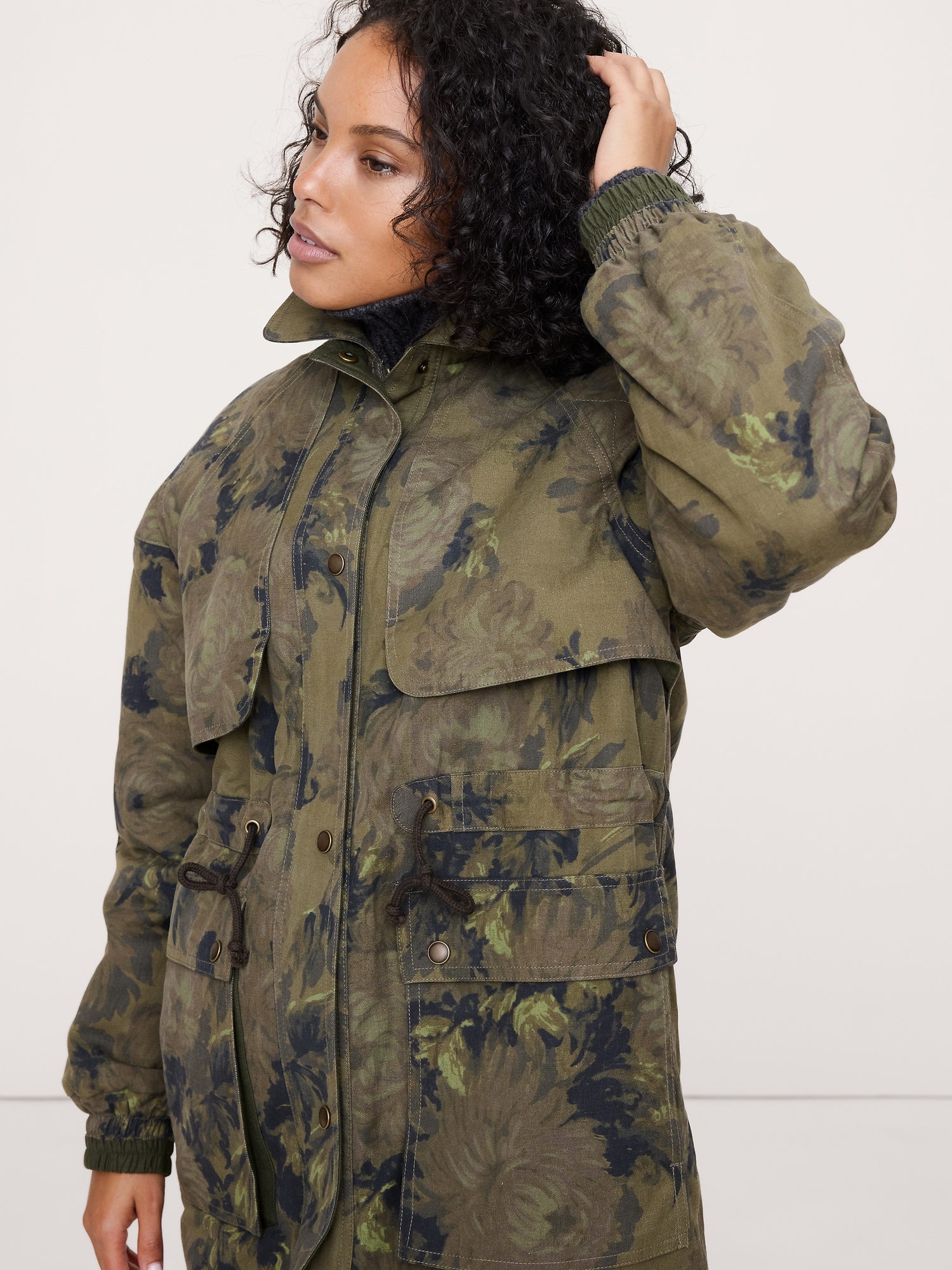 Image number 7 showing, Floral Quilted Parka