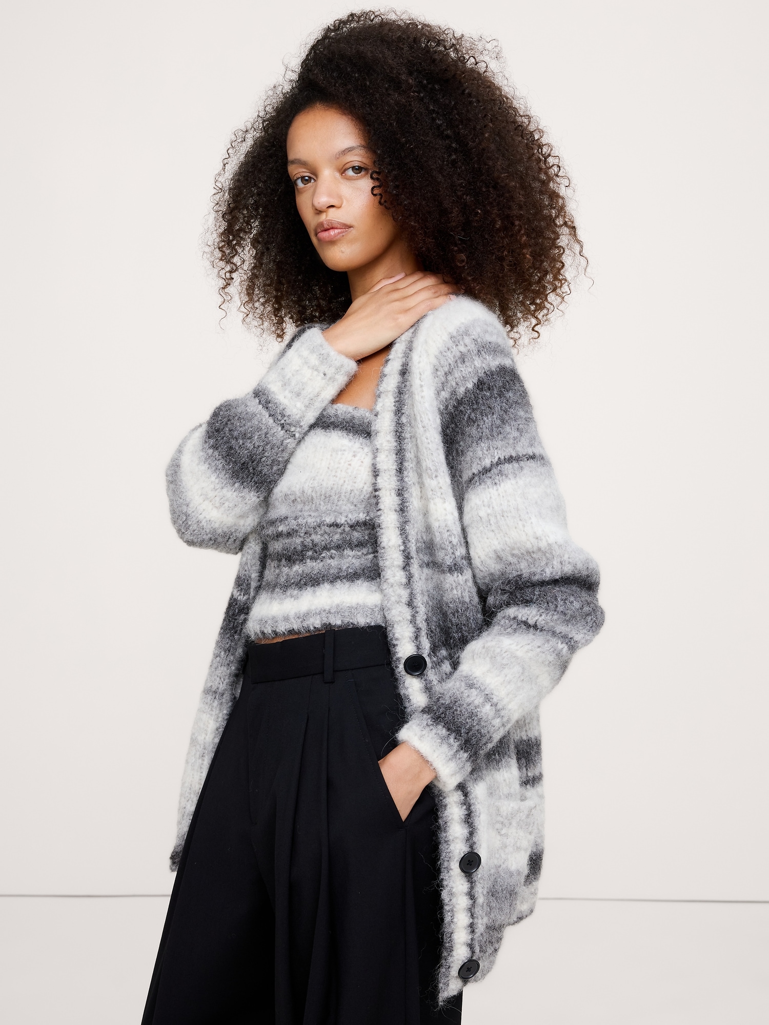 Italian Alpaca-Blend Cardigan