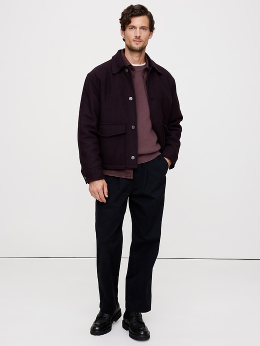 Italian Merino-Cashmere Waffle-Knit Sweater