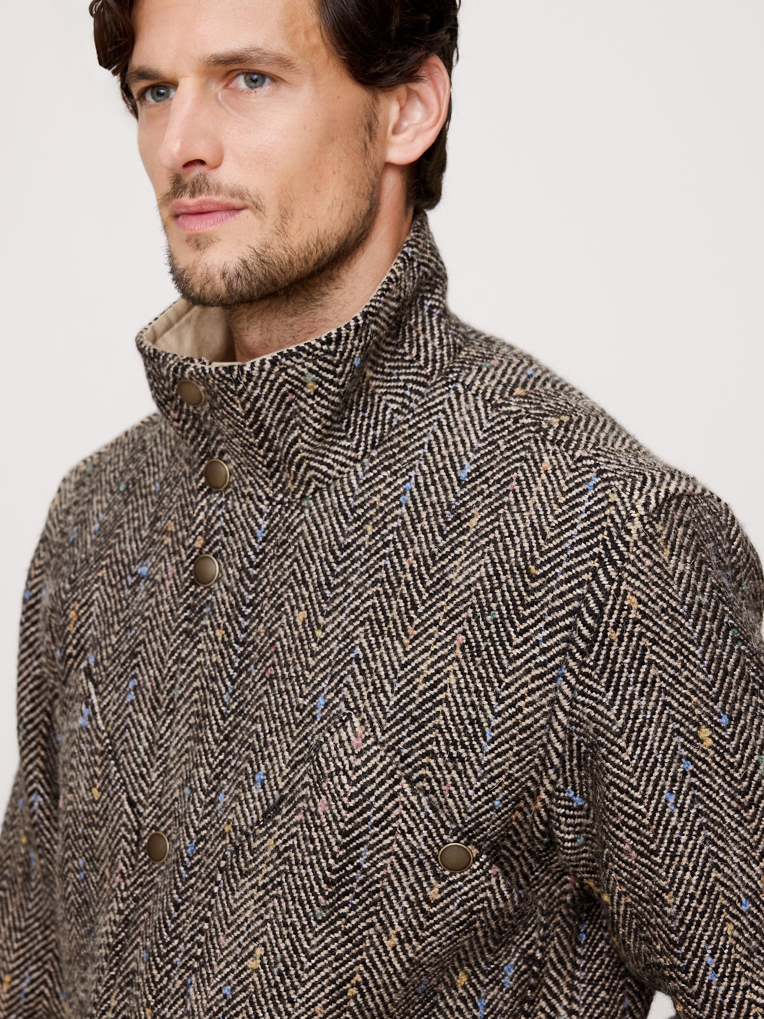 Image number 4 showing, Herringbone Tweed Parka