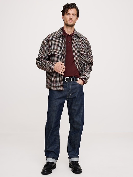 Luxury-Touch Long-Sleeve Polo