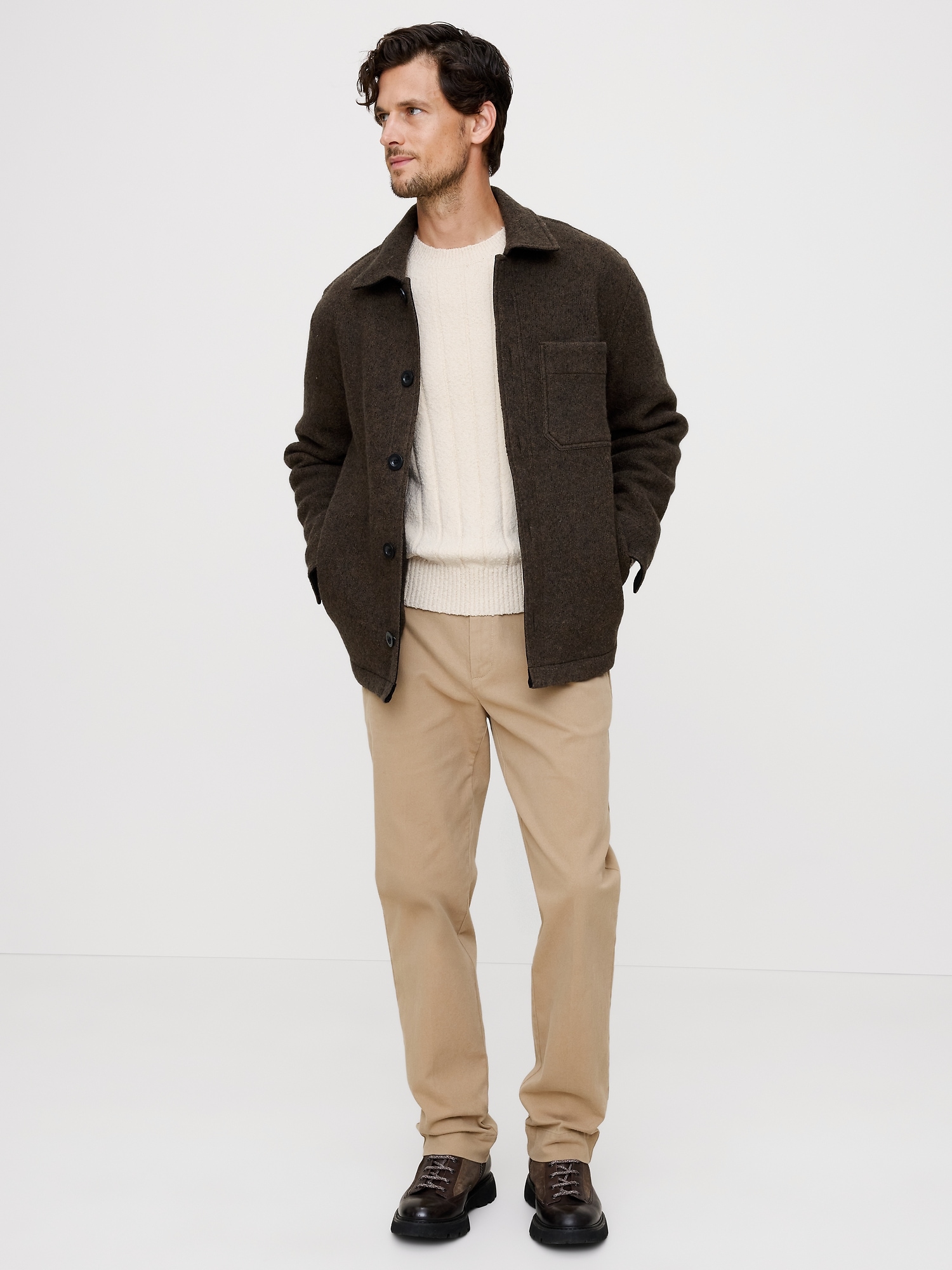 Image number 3 showing, Bouclé Ribbed Crew-Neck Sweater