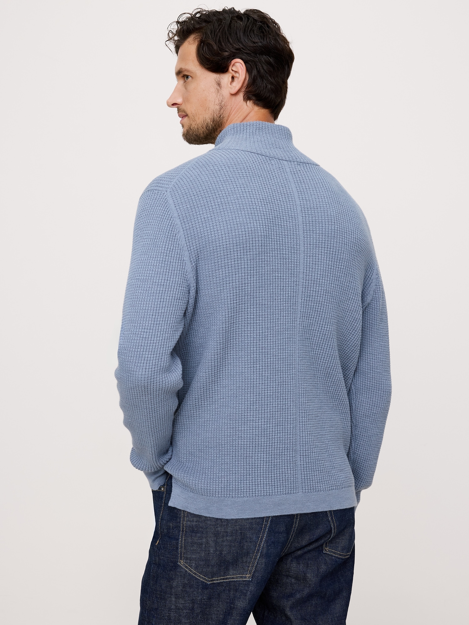 Image number 2 showing, Cotton Thermal-Knit Turtleneck Sweater