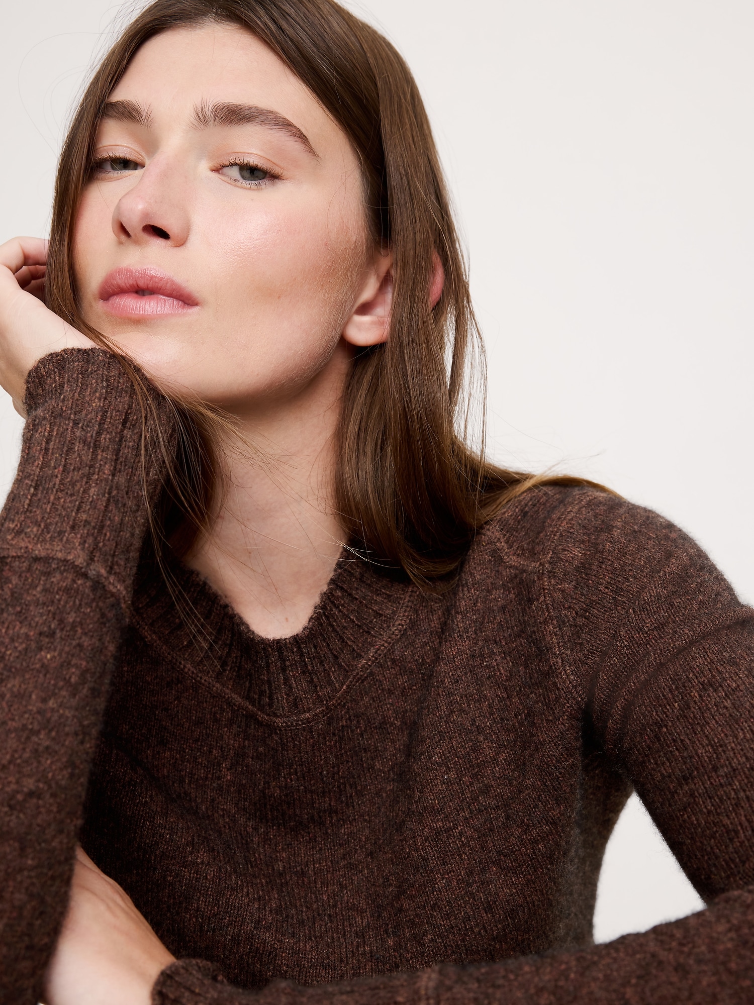Image number 3 showing, Merino-Cotton Crew-Neck Sweater