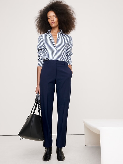 High-Rise Modern Slim City Stretch Ankle Pant