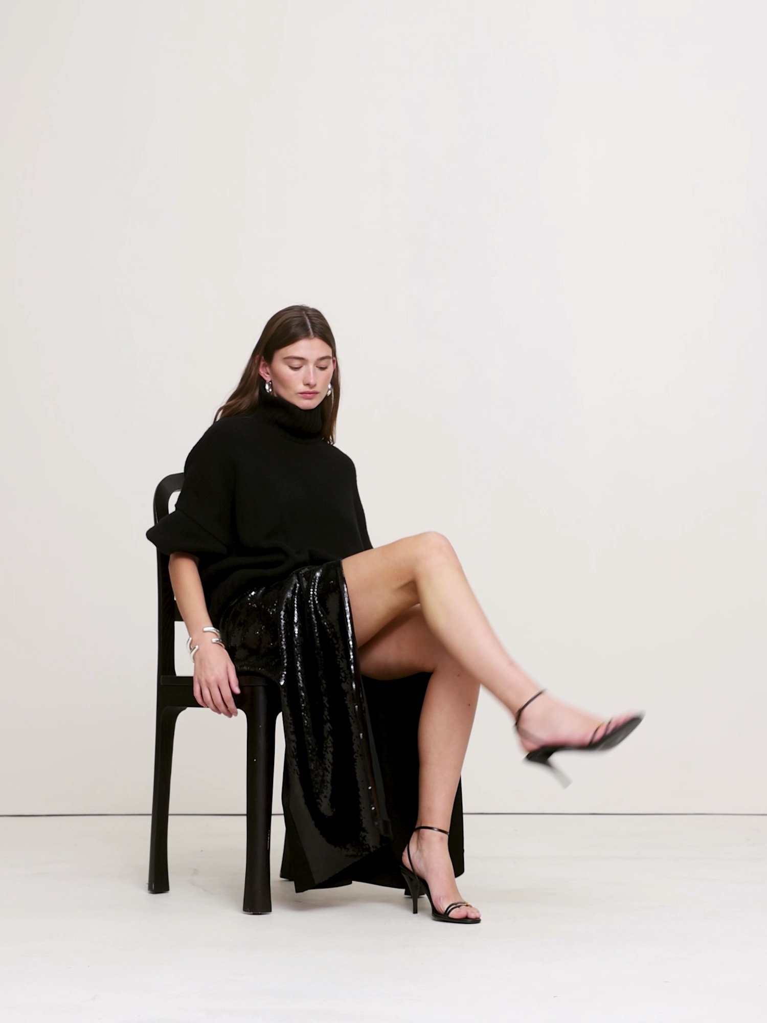 Ponte & Sequin Wrap Skirt - thumbnail 5