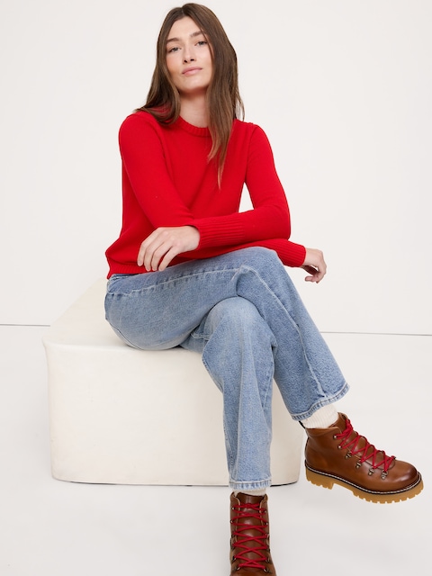 Larkspur Cotton-Silk Crew-Neck Sweater