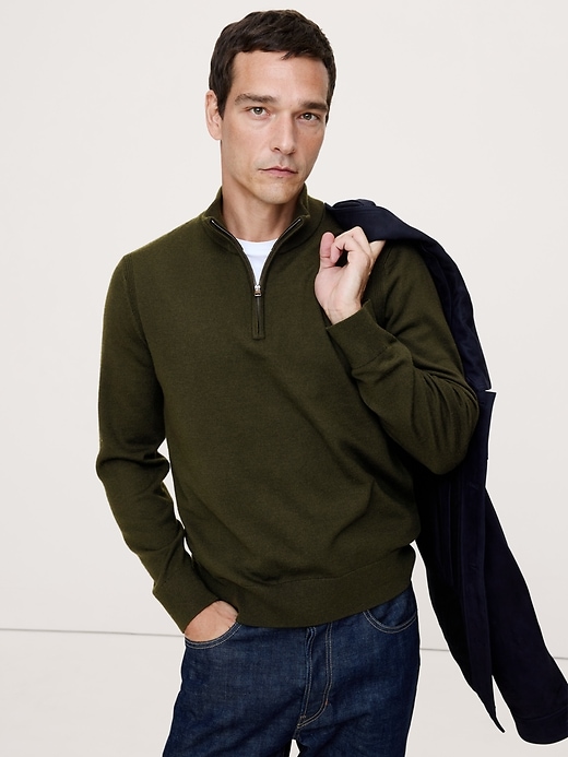 Merino Quarter-Zip Sweater