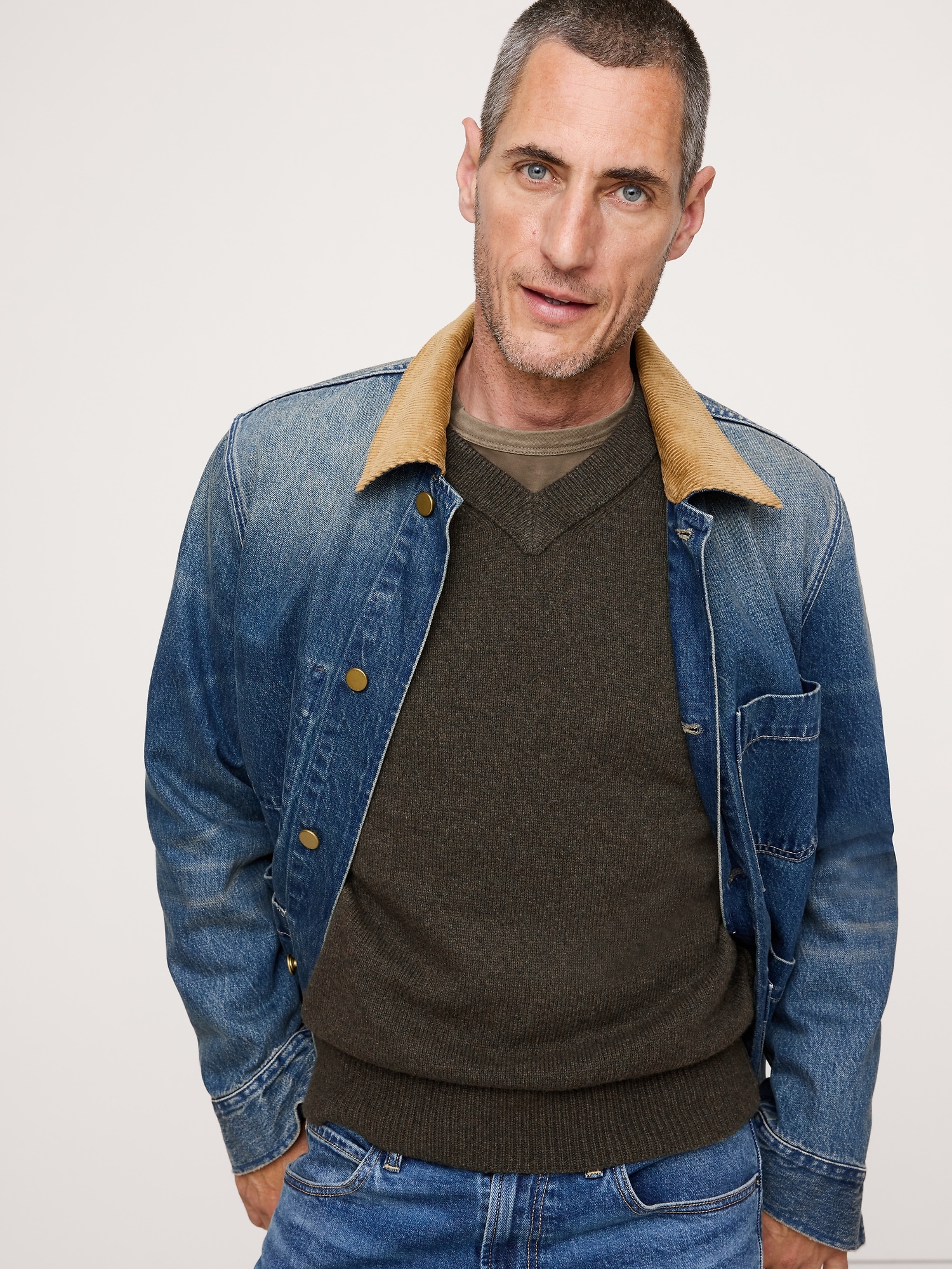 Image number 1 showing, Italian Merino-Blend V-Neck Sweater