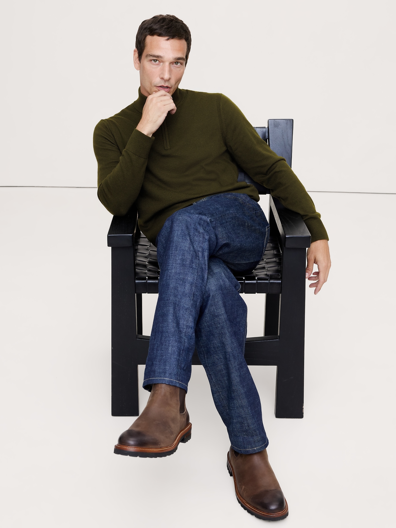 Image number 7 showing, Merino Half-Zip Sweater