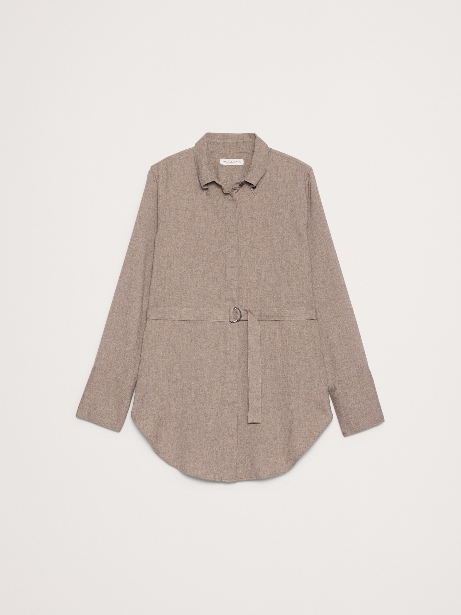 Image number 4 showing, Flannel Belted Tunic Shirt