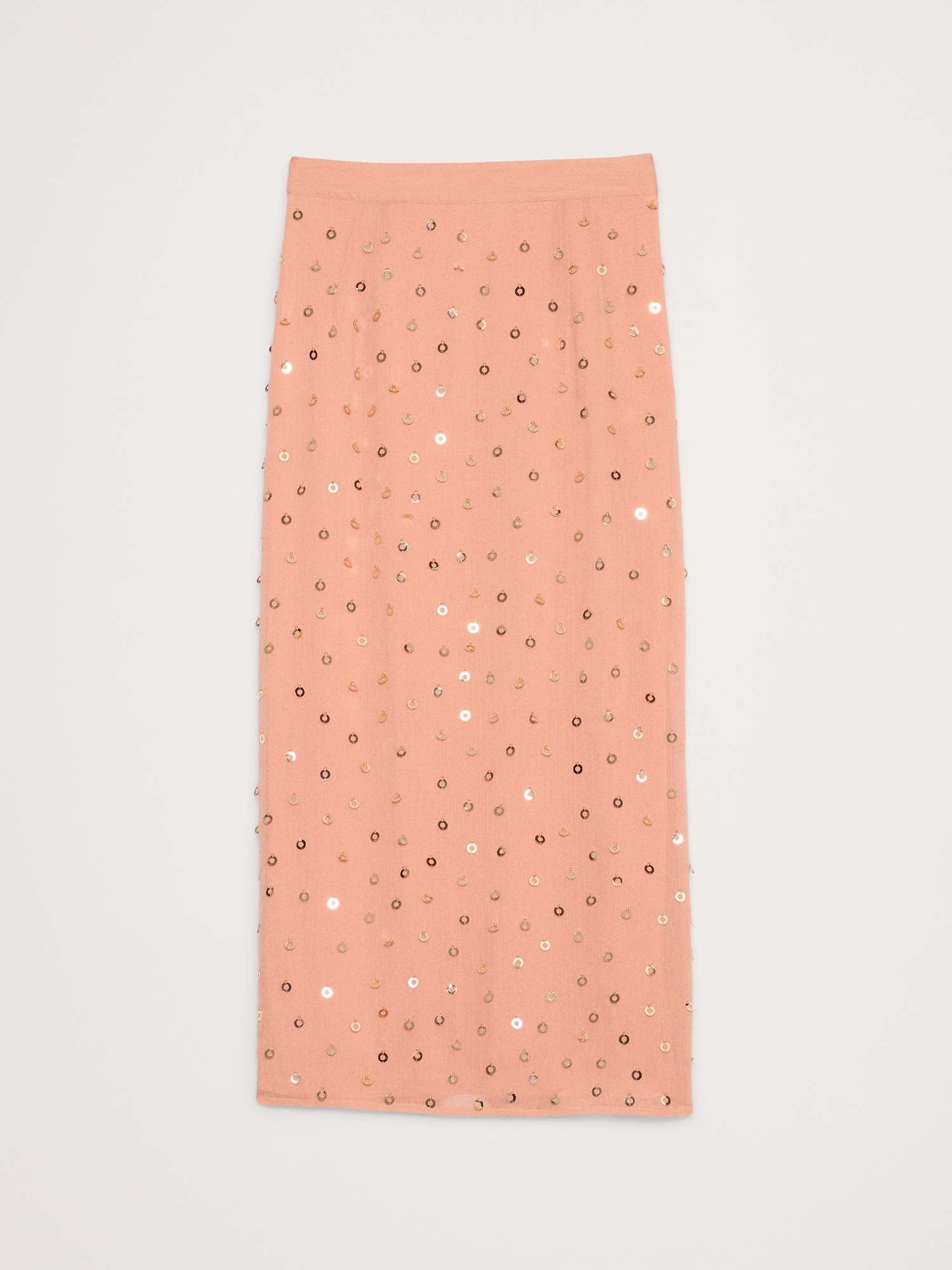 Женская юбка Banana Republic Embellished Chiffon Midi, цвет: Розовый — фото 4