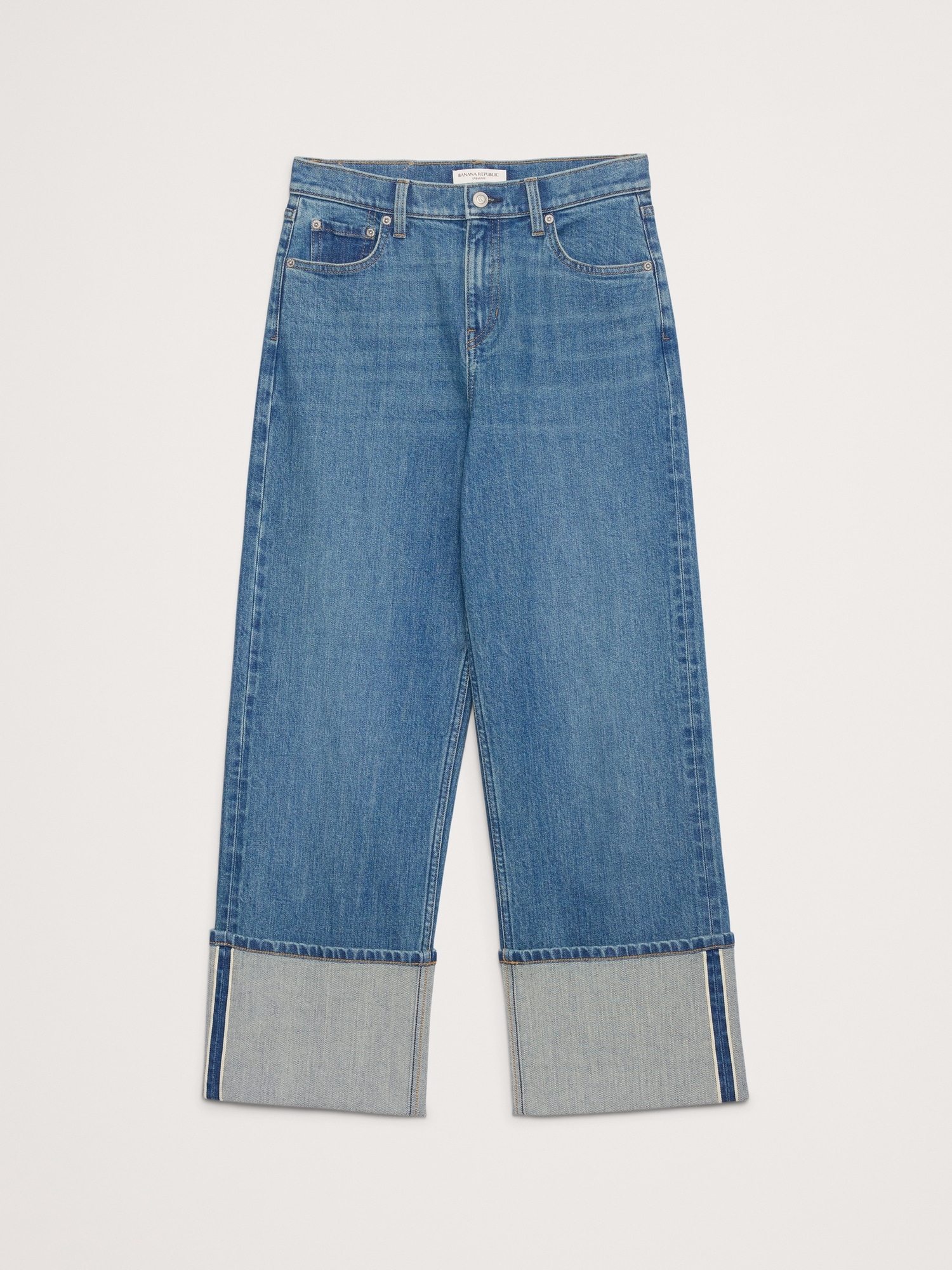 Image number 5 showing, High-Rise Stovepipe Straight Leg Jean