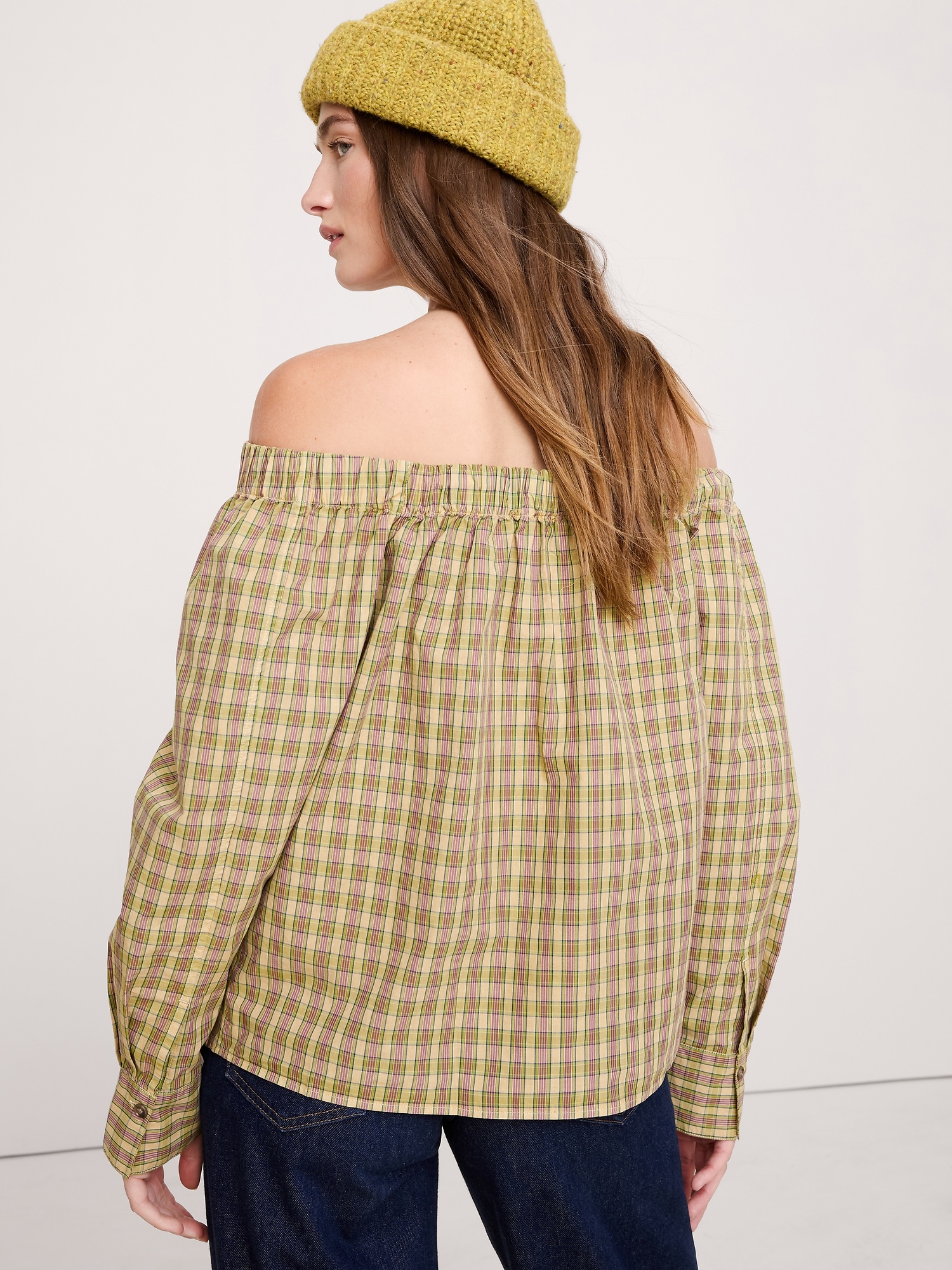 Image number 2 showing, Cotton Poplin Off-The-Shoulder Top